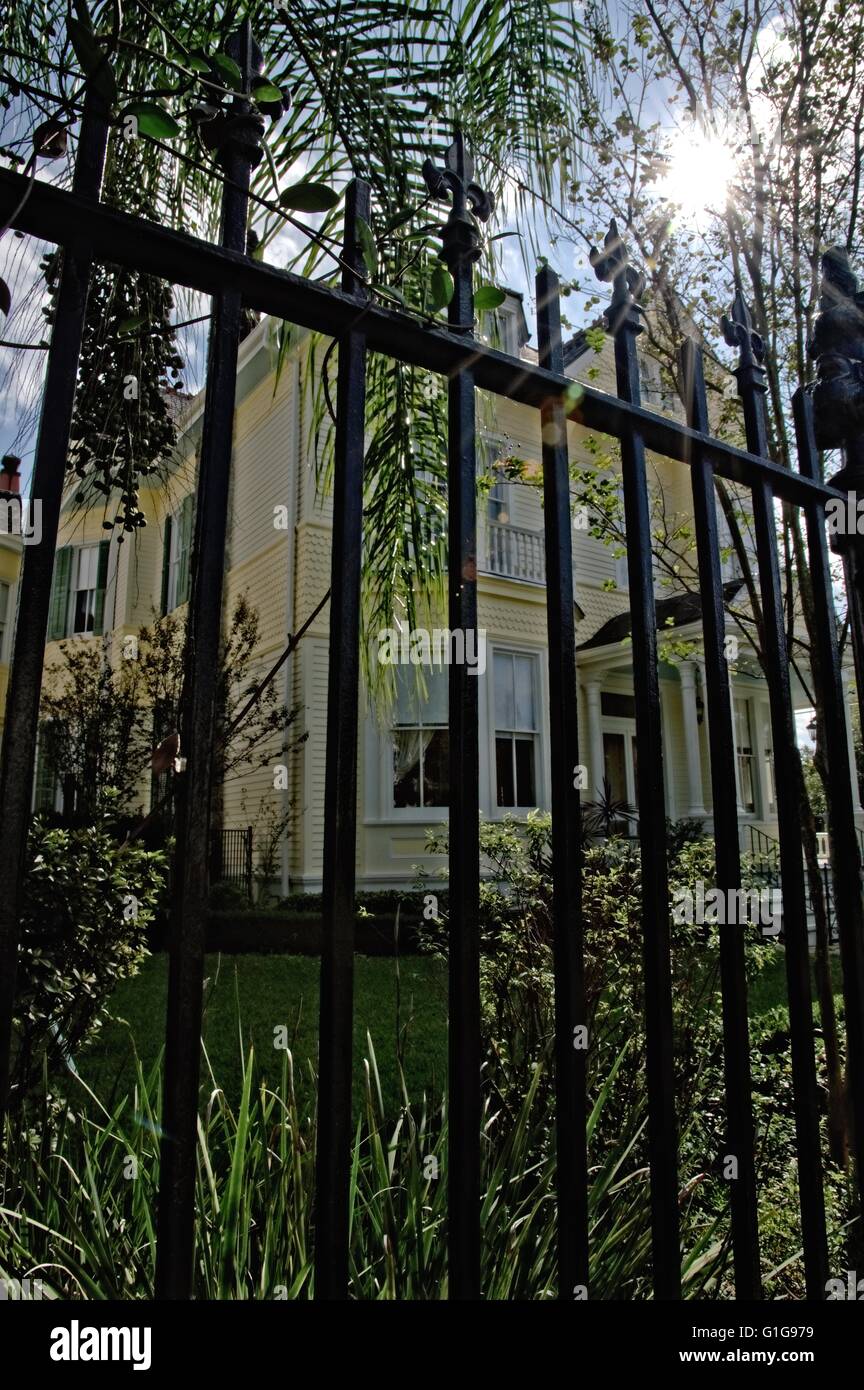Vintage historic homes in the Garden district of New Orleans Louisiana ...