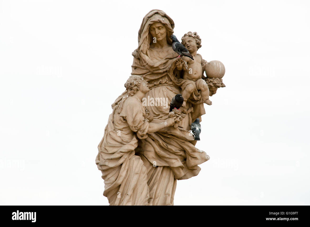 Statue of St Anne Prague Czech Republic Stock Photo Alamy