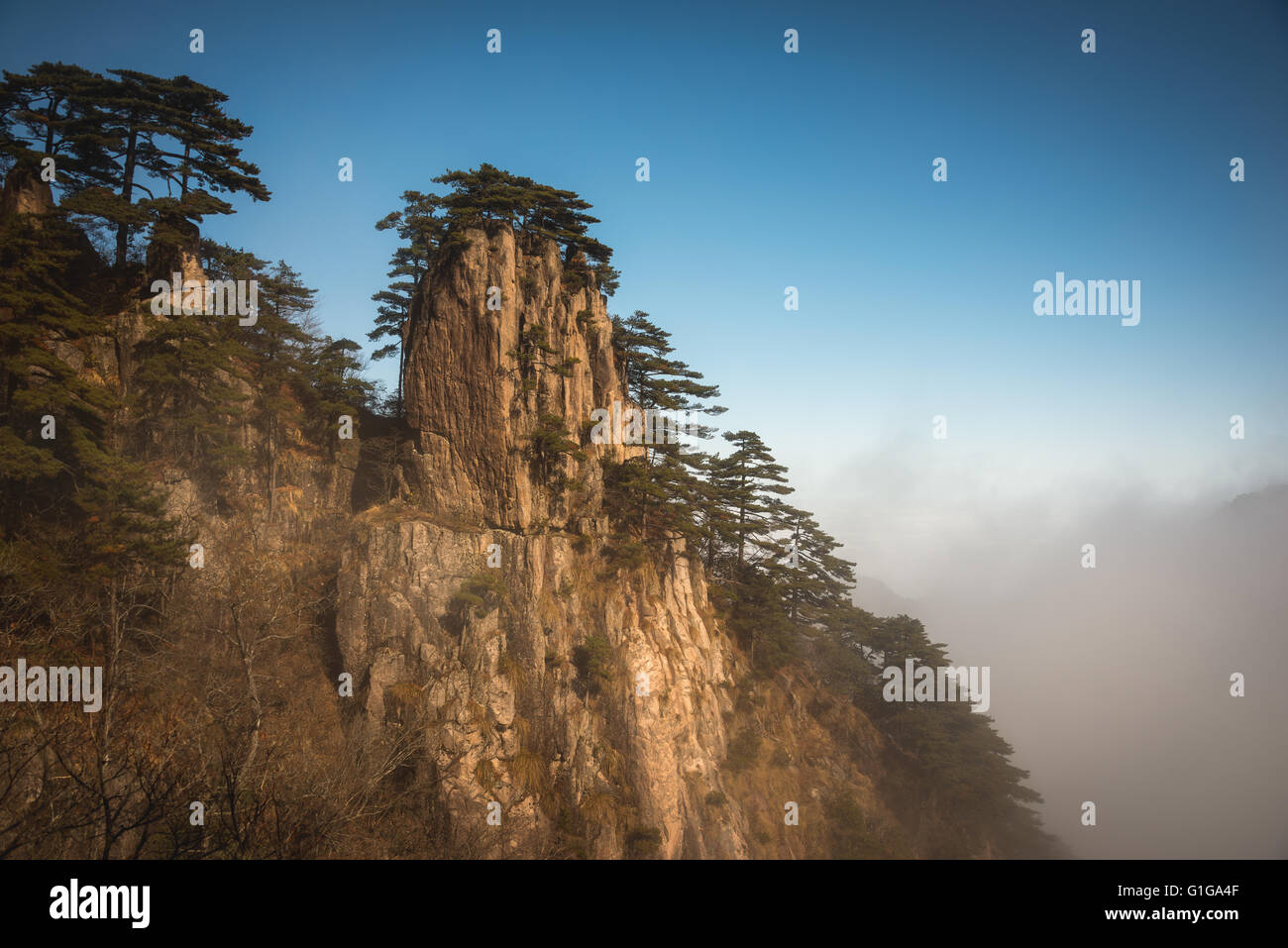 Huangshan mountain scenery in Anhui province, China Stock Photo