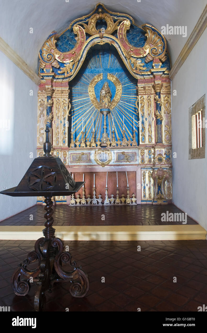 Cathedral Alto da Sé, Altar, Olinda, Pernambuco state, Brazil, UNESCO World Heritage Site Stock Photo