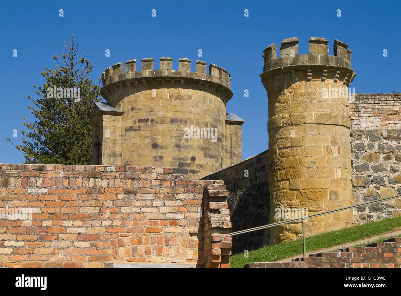 Port Arthur penal colony, Guard Tower, Tasmania, Australia Stock Photo