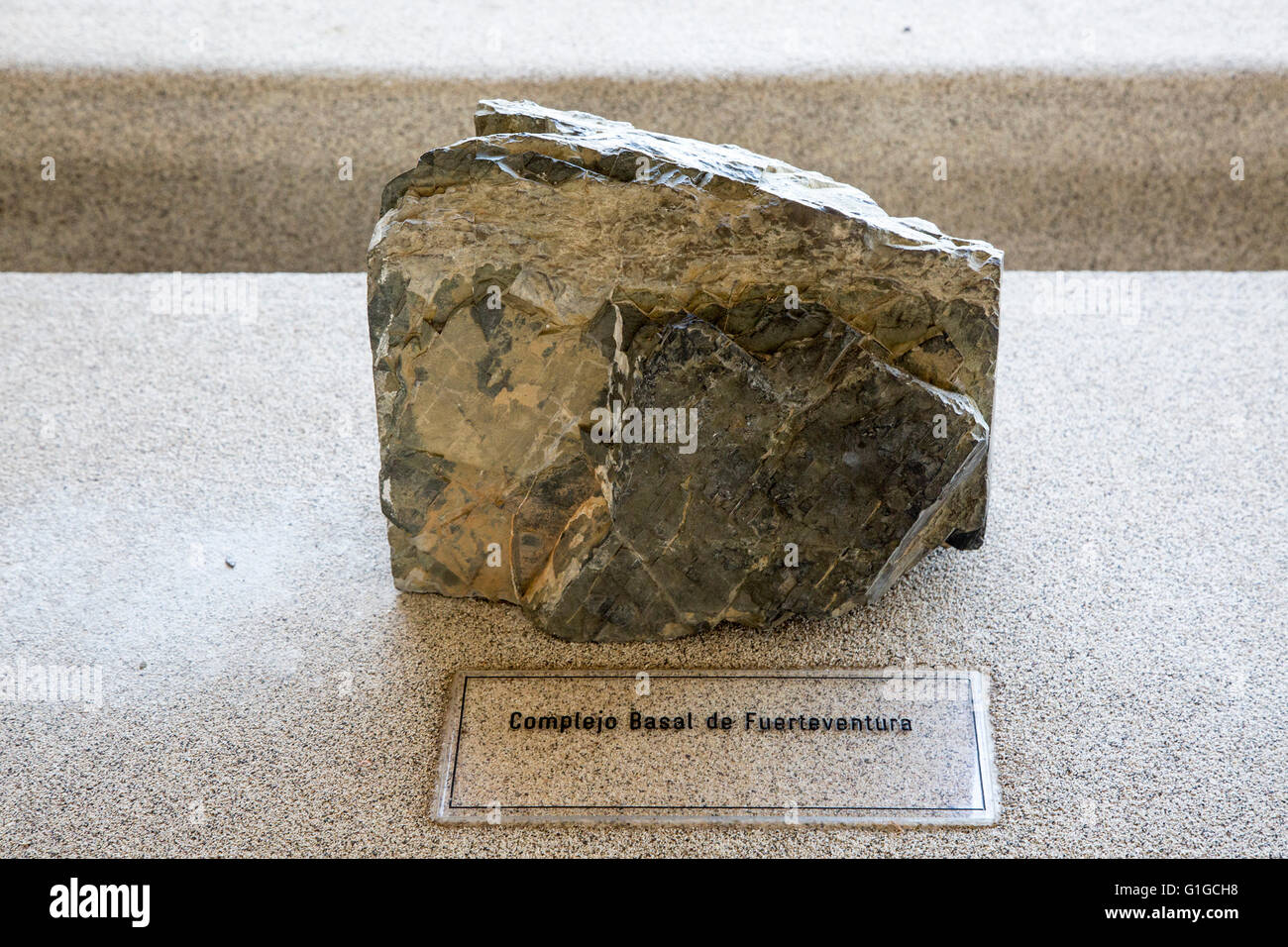 Complex basal rock sample from Fuerteventura, geology display Casa de ...