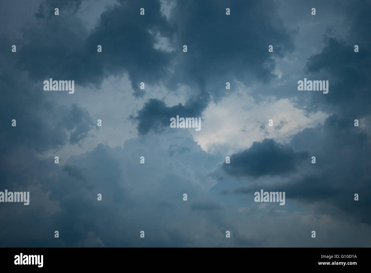 Beautiful storm sky with clouds  in Thailand Stock Photo