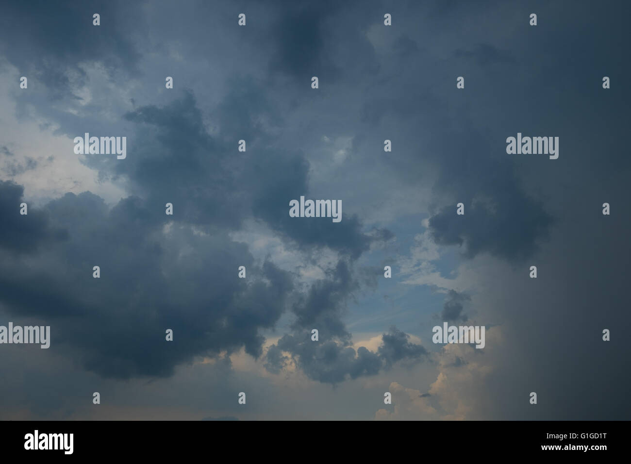 Beautiful storm sky with clouds  in Thailand Stock Photo