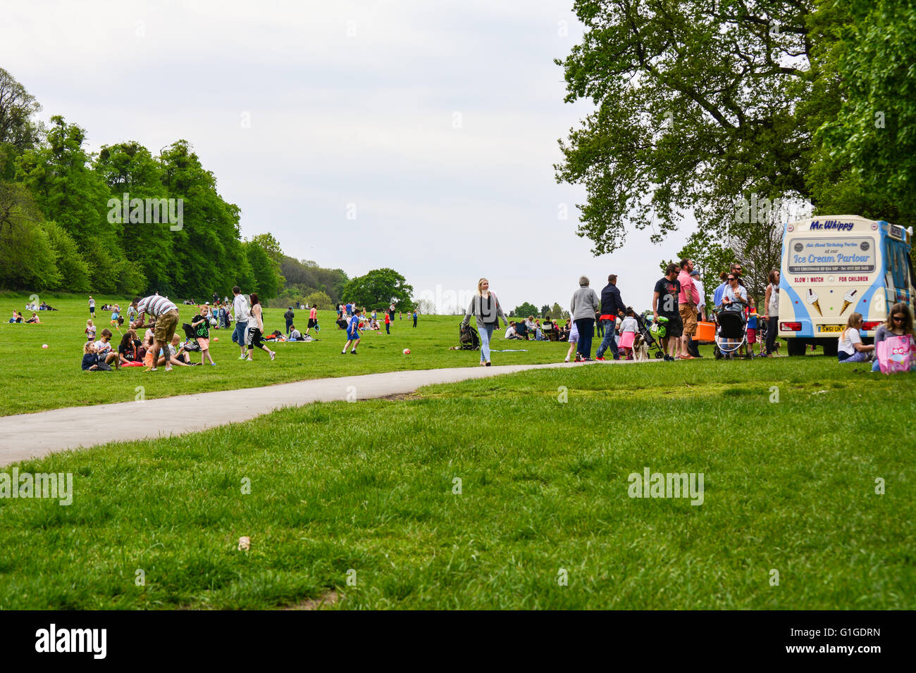 busy Blaise Castle park in Bristol , Uk qu Stock Photo Alamy