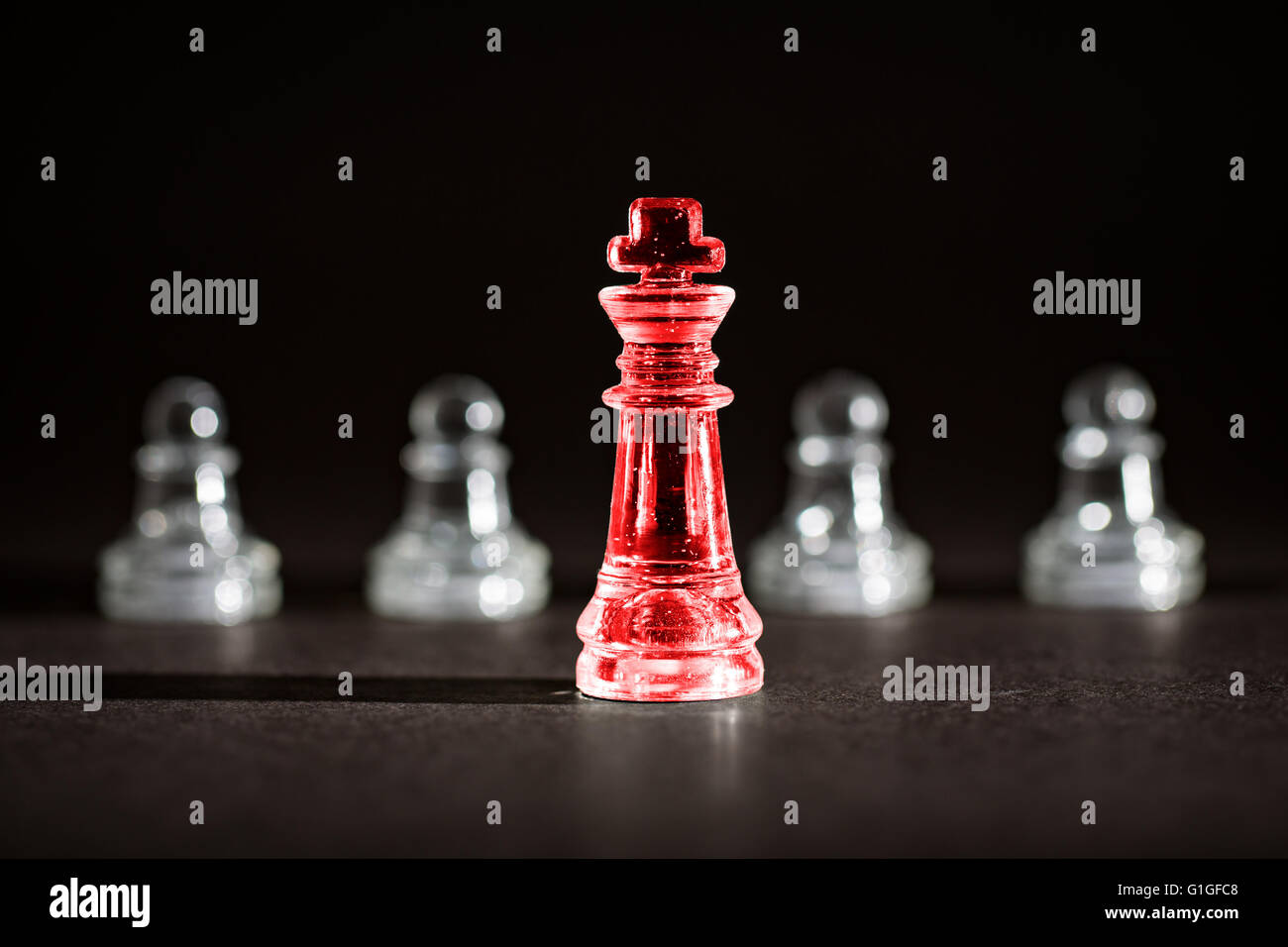 Chess business success, leadership concept. Stock Photo