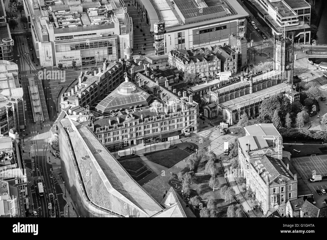 Triangle Manchester Aerial photo of Manchester Corn Exchange, Manchester Cathedral and ...
