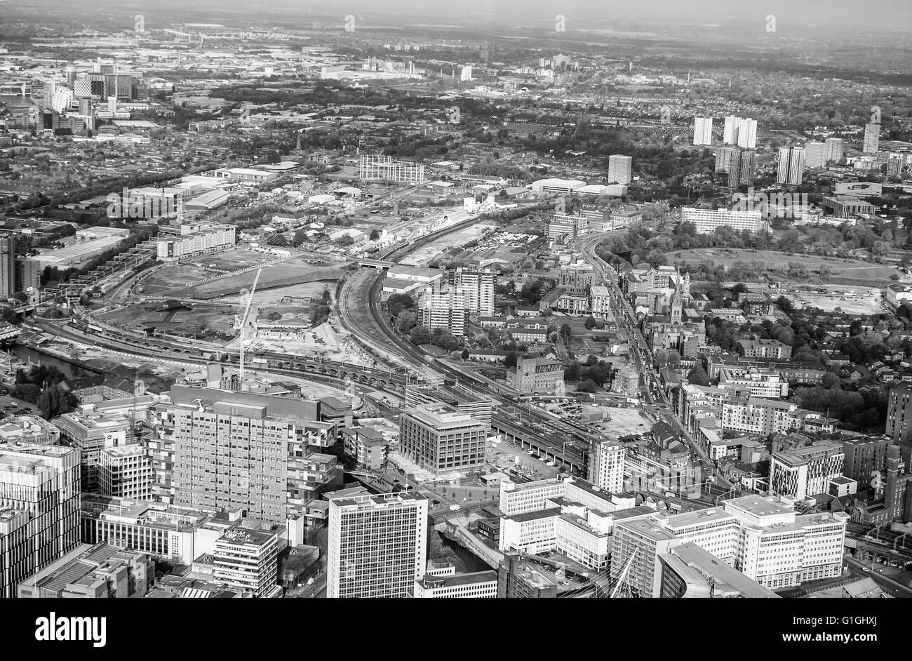 Aerial photo over Manchester Stock Photo - Alamy