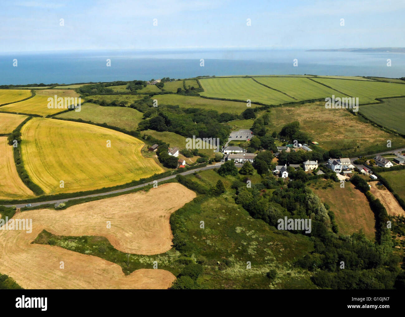Aerial views along the north Devon and North Cornwall coast from