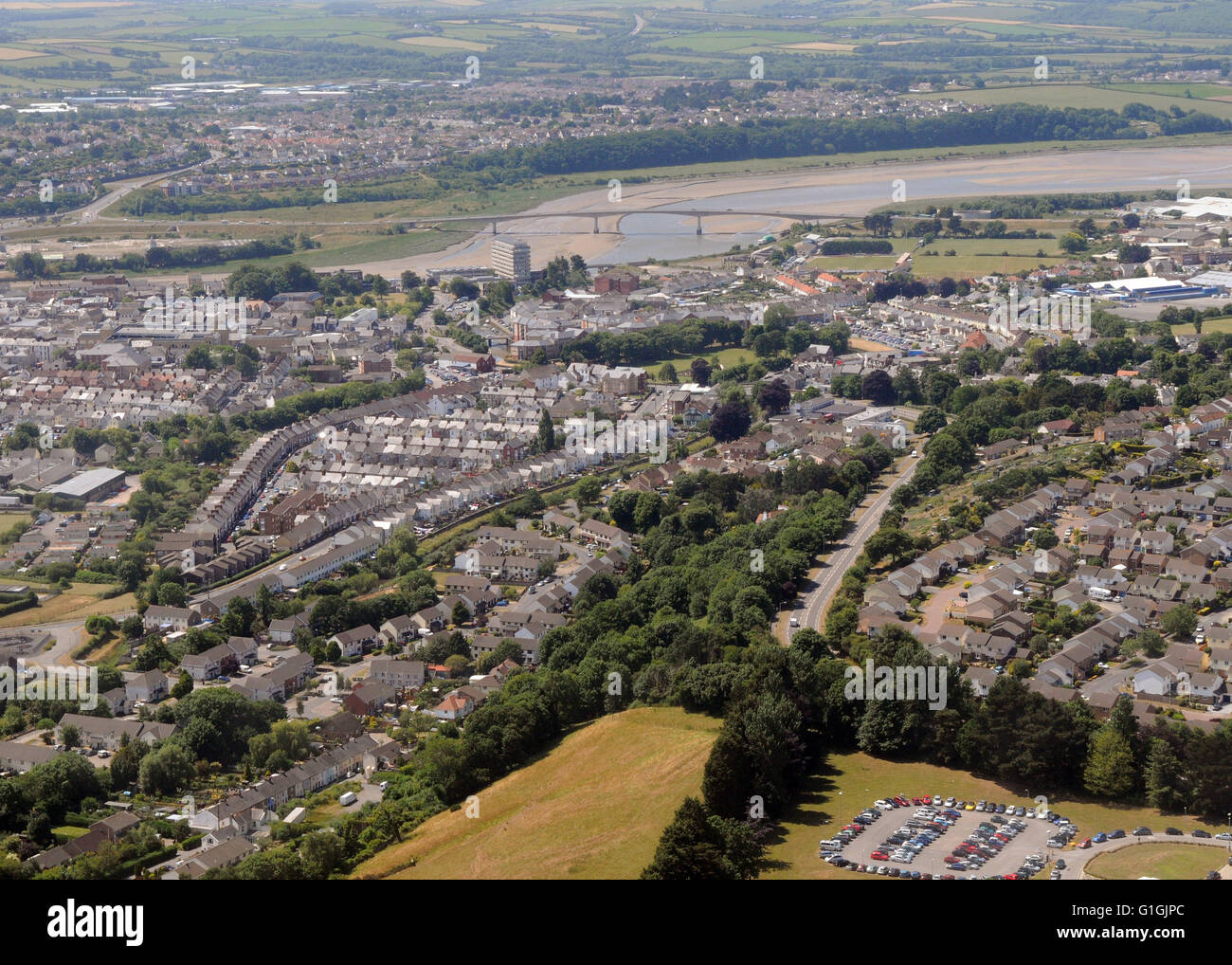 Aerial Views of North Devon Taken from Helicopter Barnstaple Pilton and