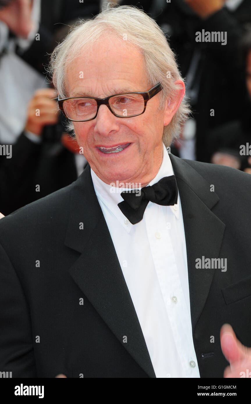 May  14th, 2014 - Cannes  Ken Loach attends the Cannes Film Festival. Stock Photo