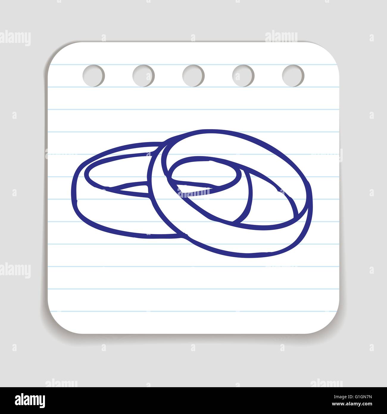 Doodle Wedding Rings icon Stock Vector Image & Art Alamy