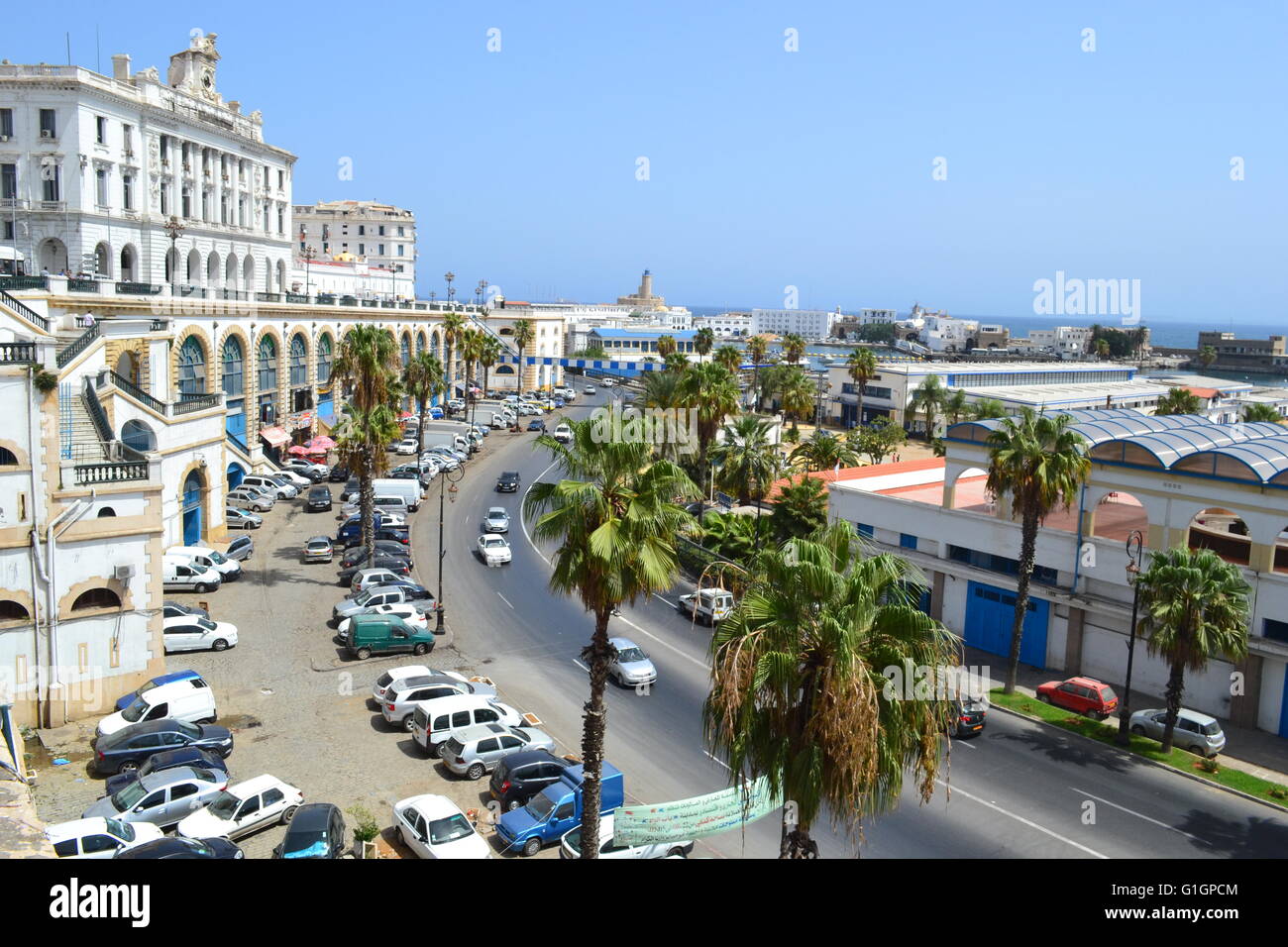 View on Algiers harbour, Algeria Stock Photo - Alamy