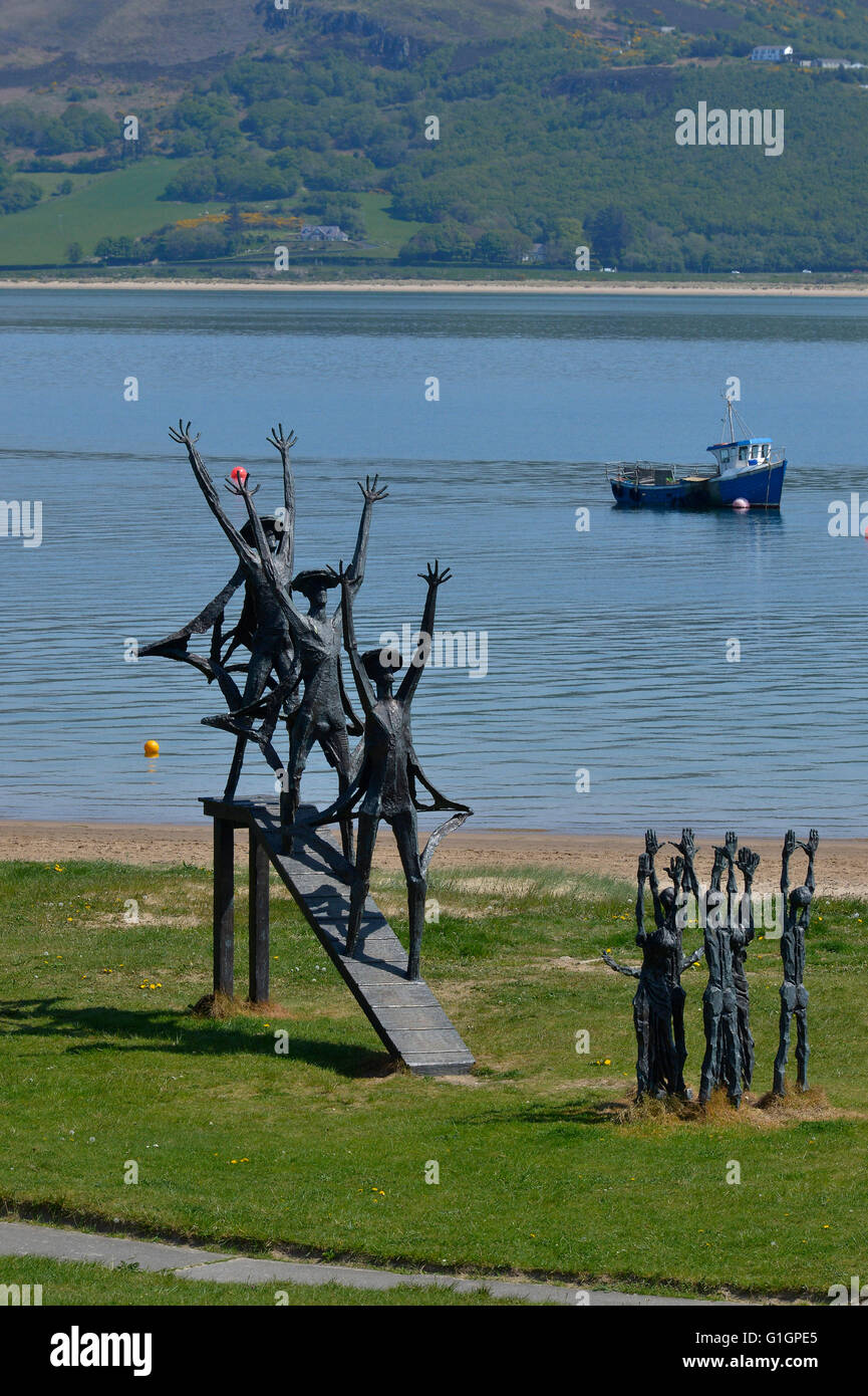 The Flight of the Earls sculpture (crafted by John Behan), Rathmullan