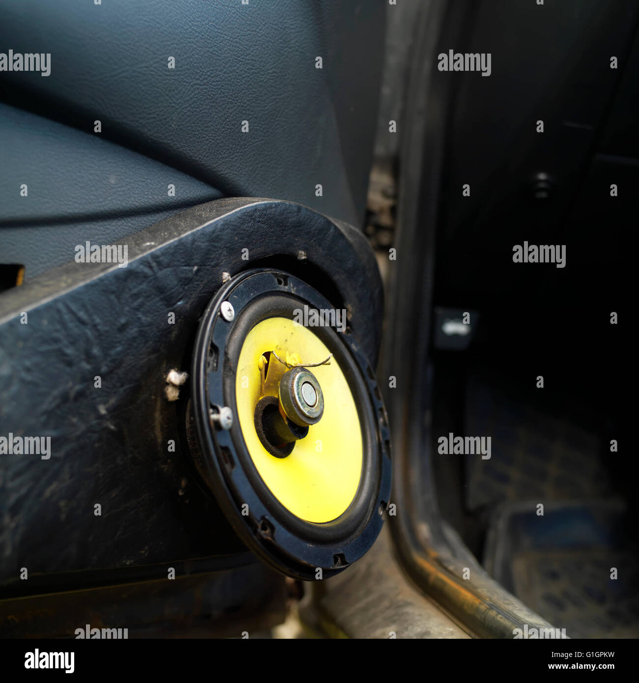 Damaged Car Speaker Stock Photo Alamy