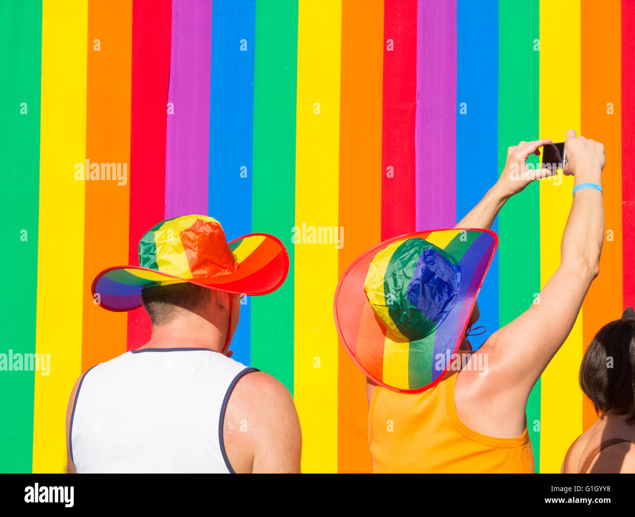 Maspalomas Gay pride parade 2016. Gran Canaria, Canary Islands, Spain Stock Photo