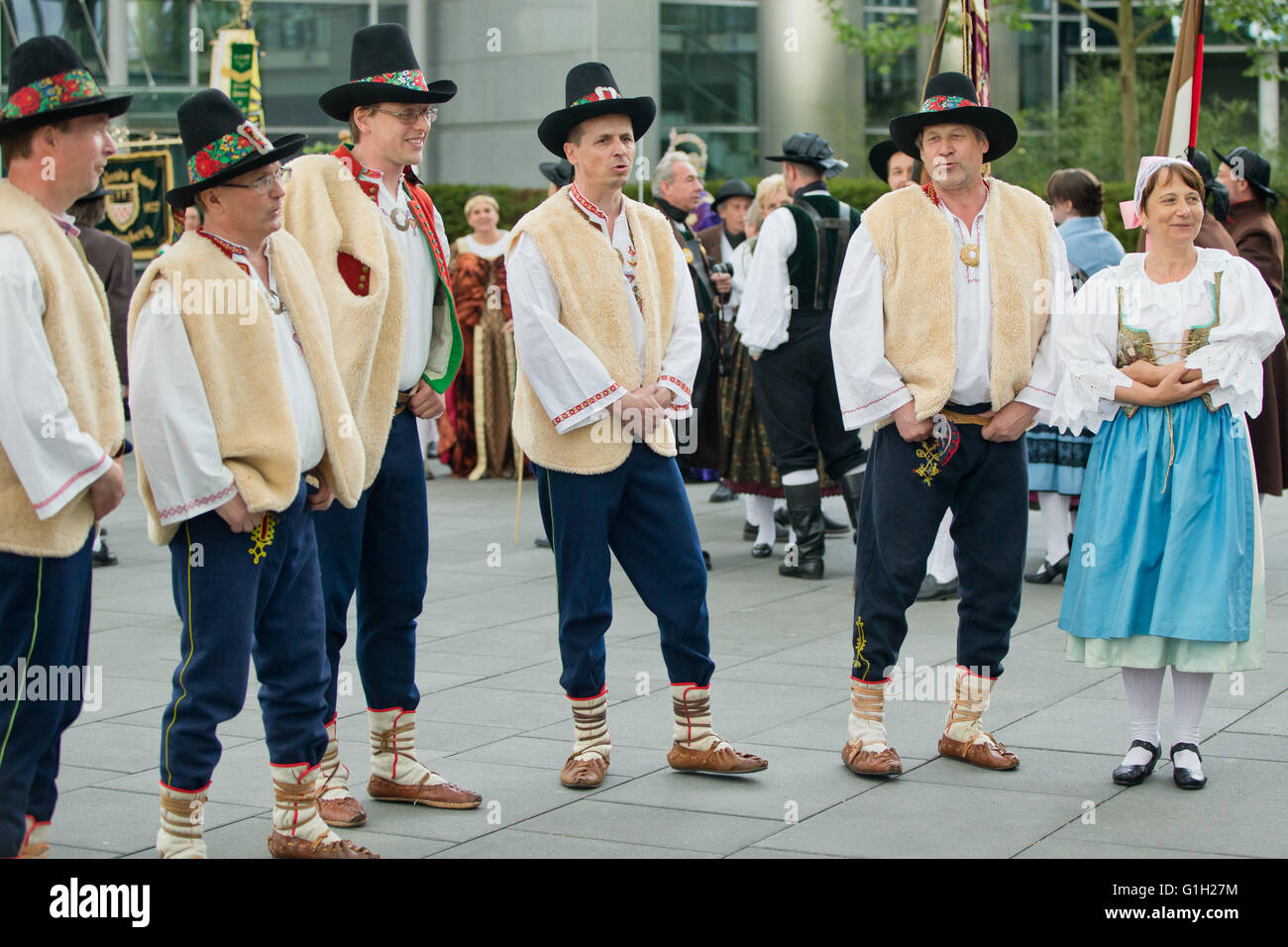 Nuremberg, Germany. 15th May, 2016. The folk dance group Javornik from