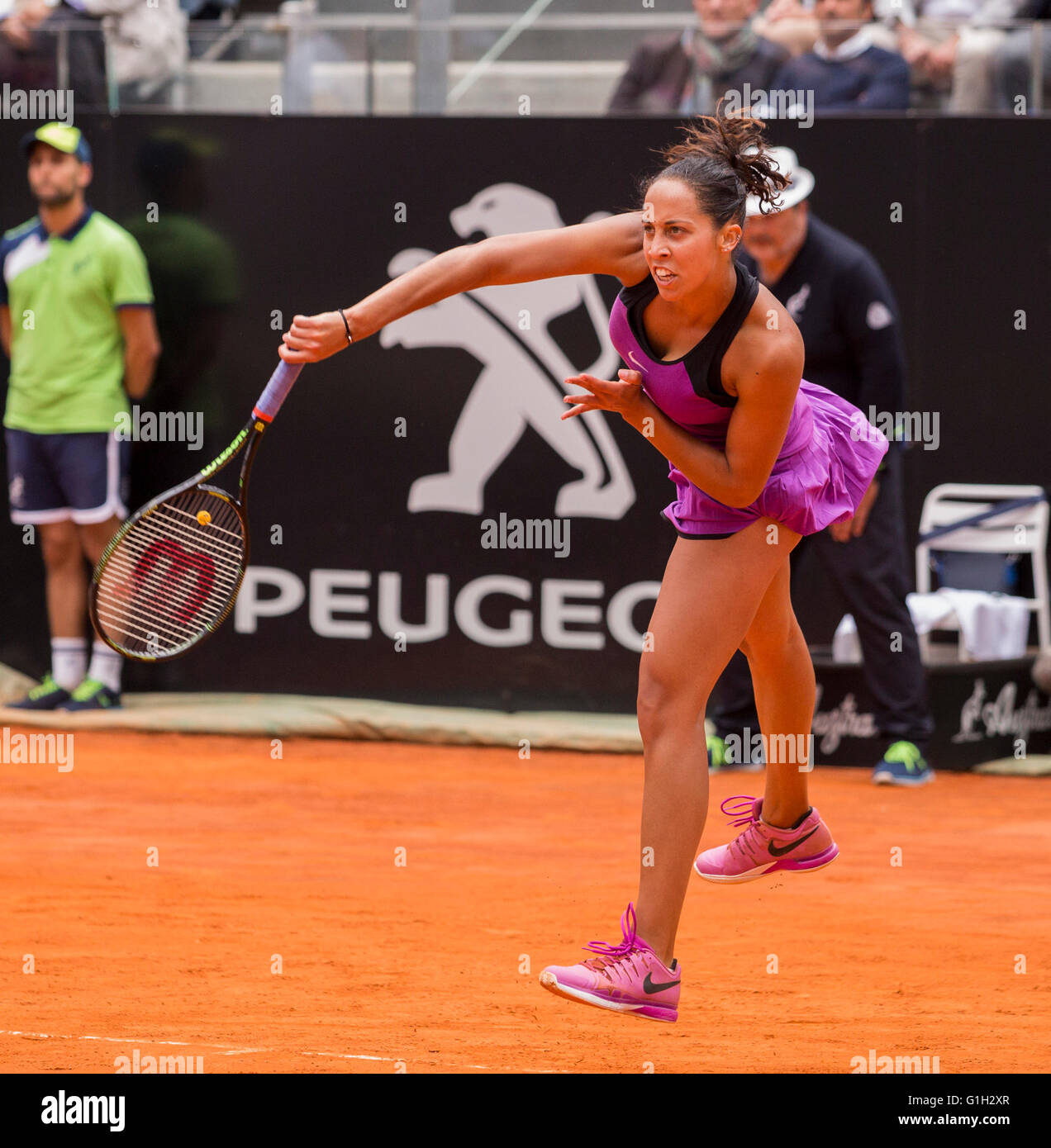 Madison Keys of USA playing in the women's tennis final, against Serena