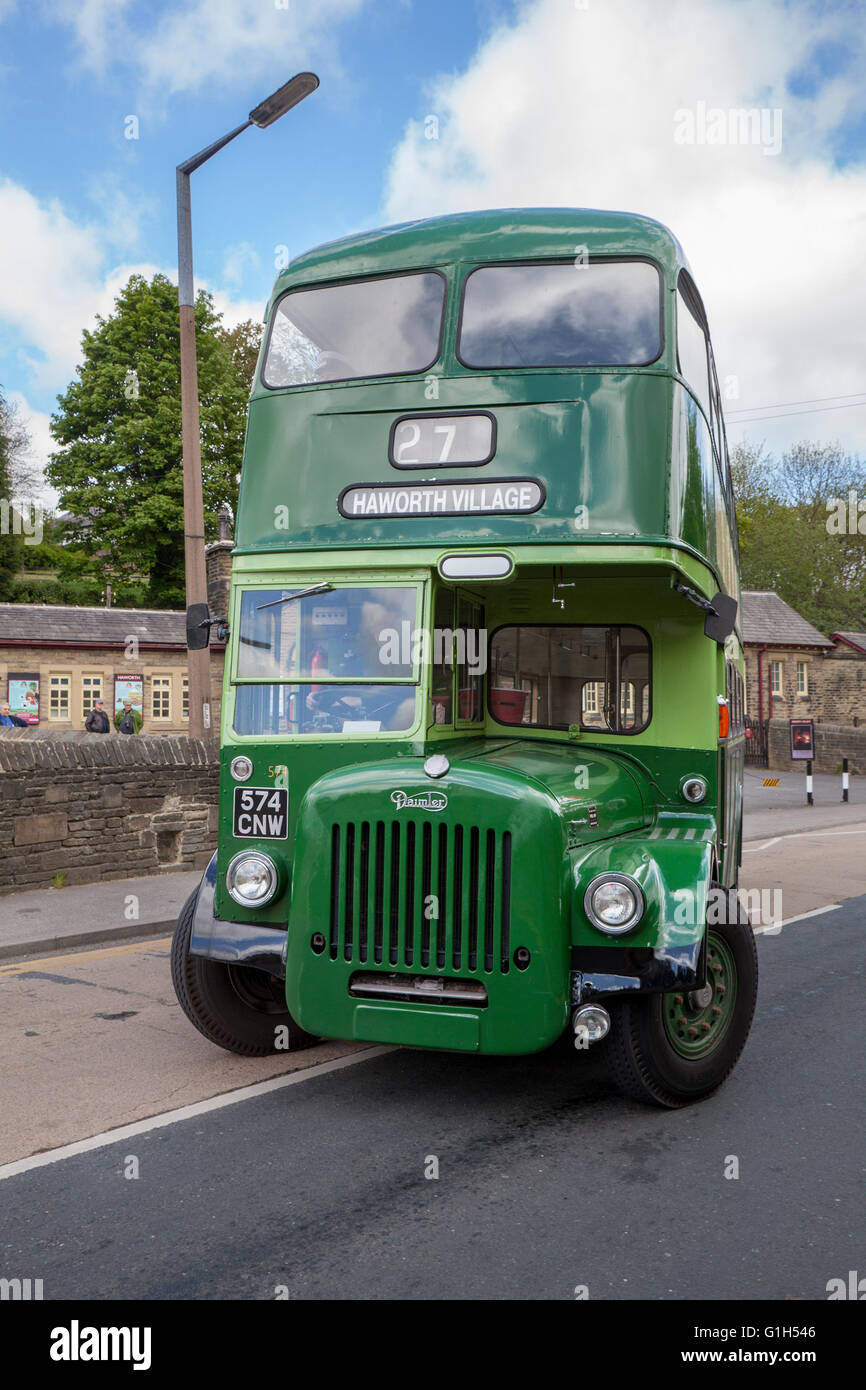 1962 Green Daimler diesel PSV at the Haworth 1940s summer Weekend ...