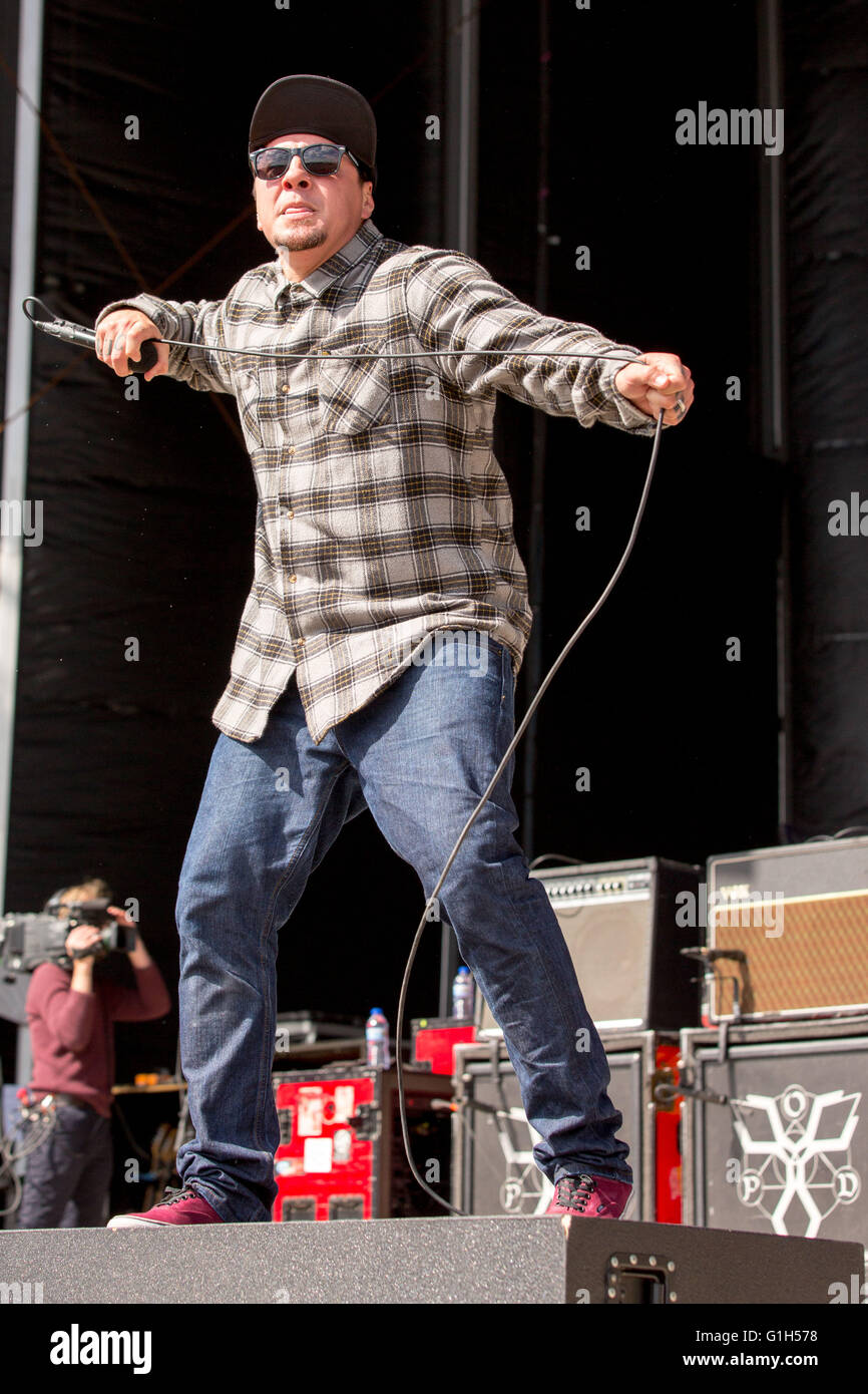 May 14, 2016 - Somerset, Wisconsin, U.S - Singer SONNY SANDOVAL of P.O ...