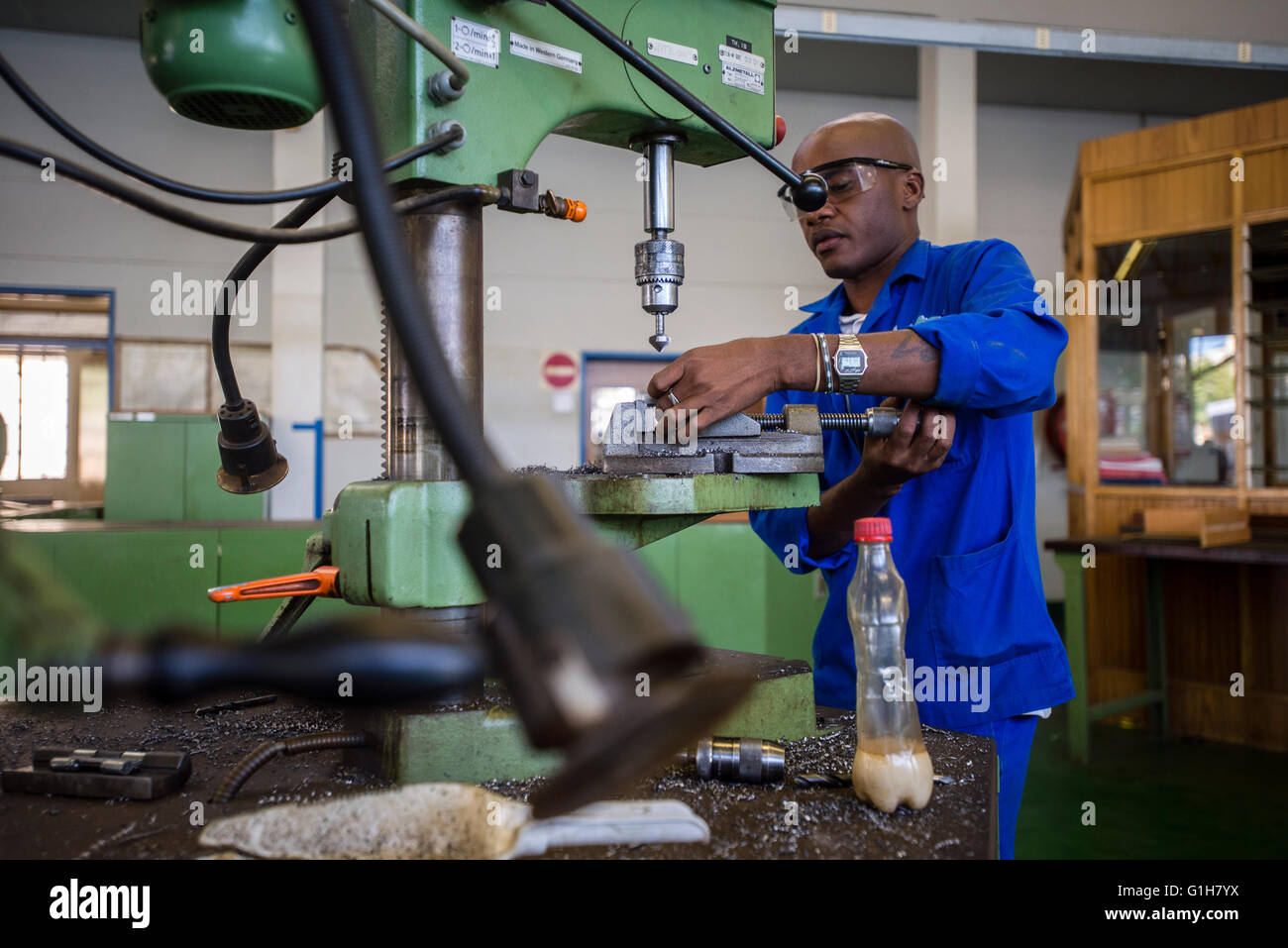 Fitting turning trade windhoek vocational hires stock photography and