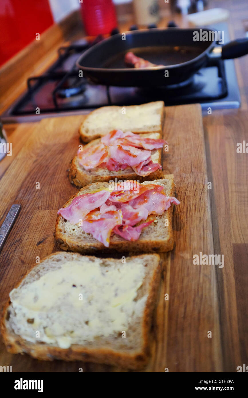 Bacon sandwich brown sauce hires stock photography and images Alamy