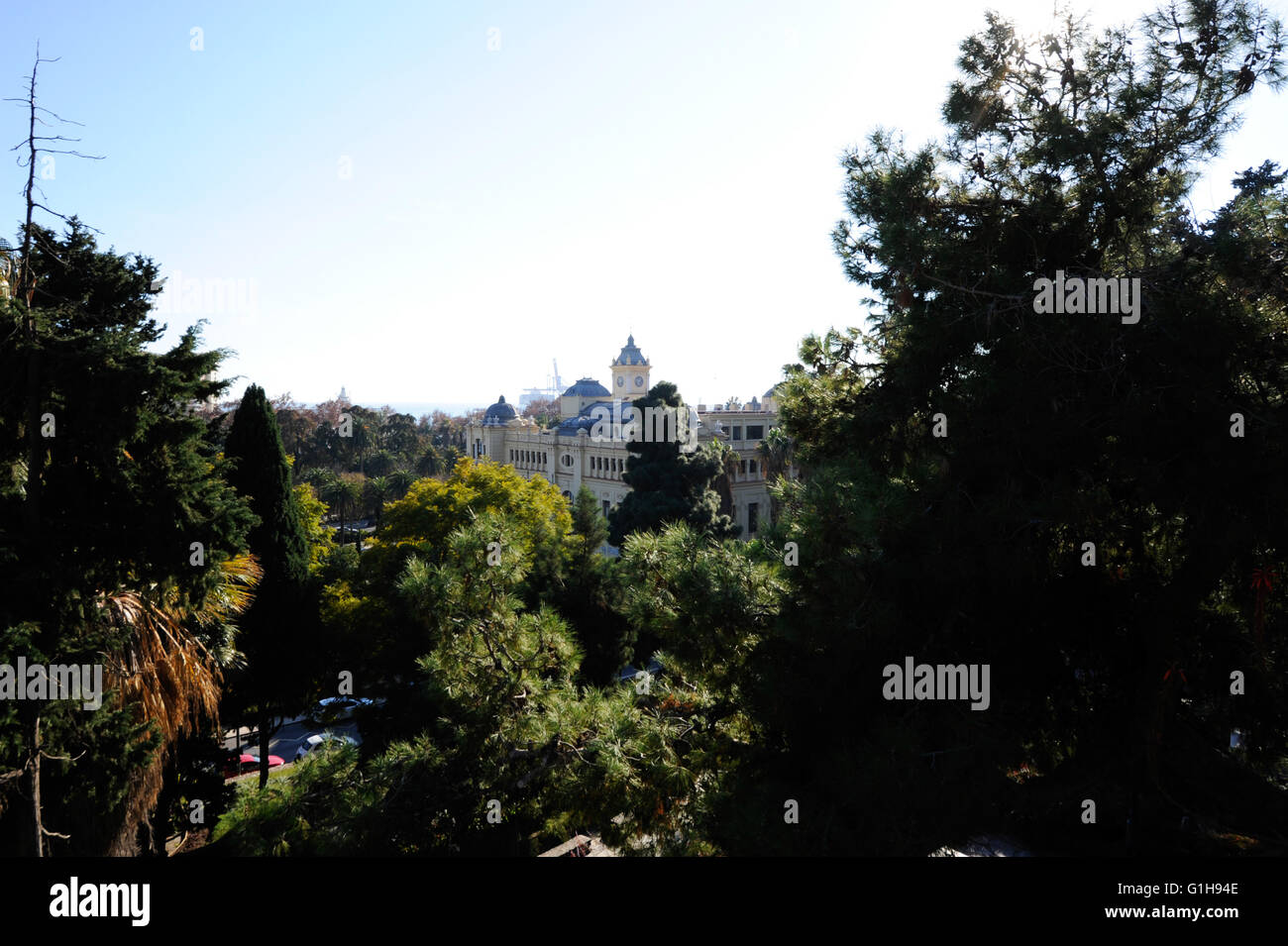 View over Malaga City Spain Stock Photo