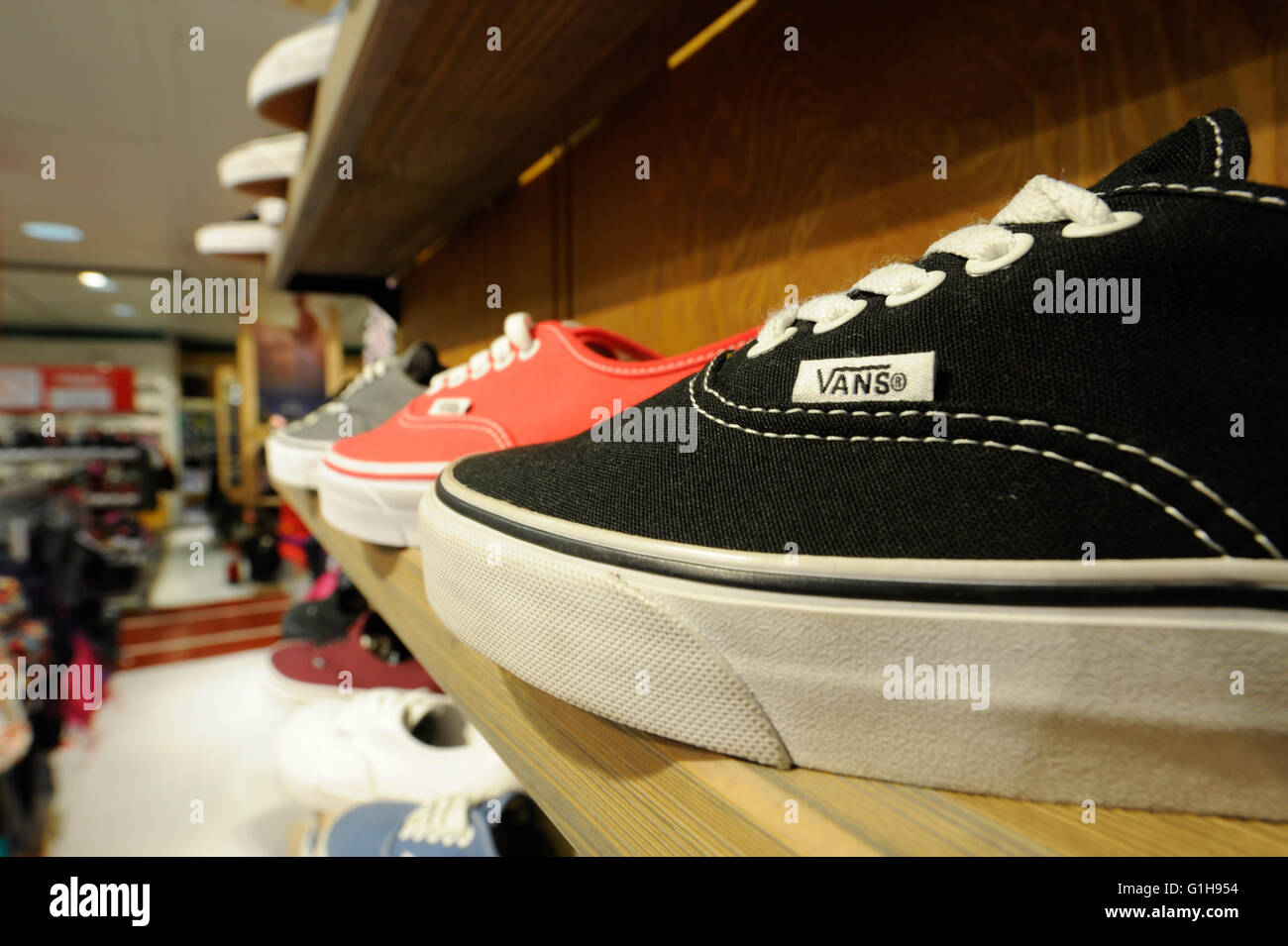 Vans, clothes, shop, department store, el Corte Ingles,Malaga Stock Photo -  Alamy