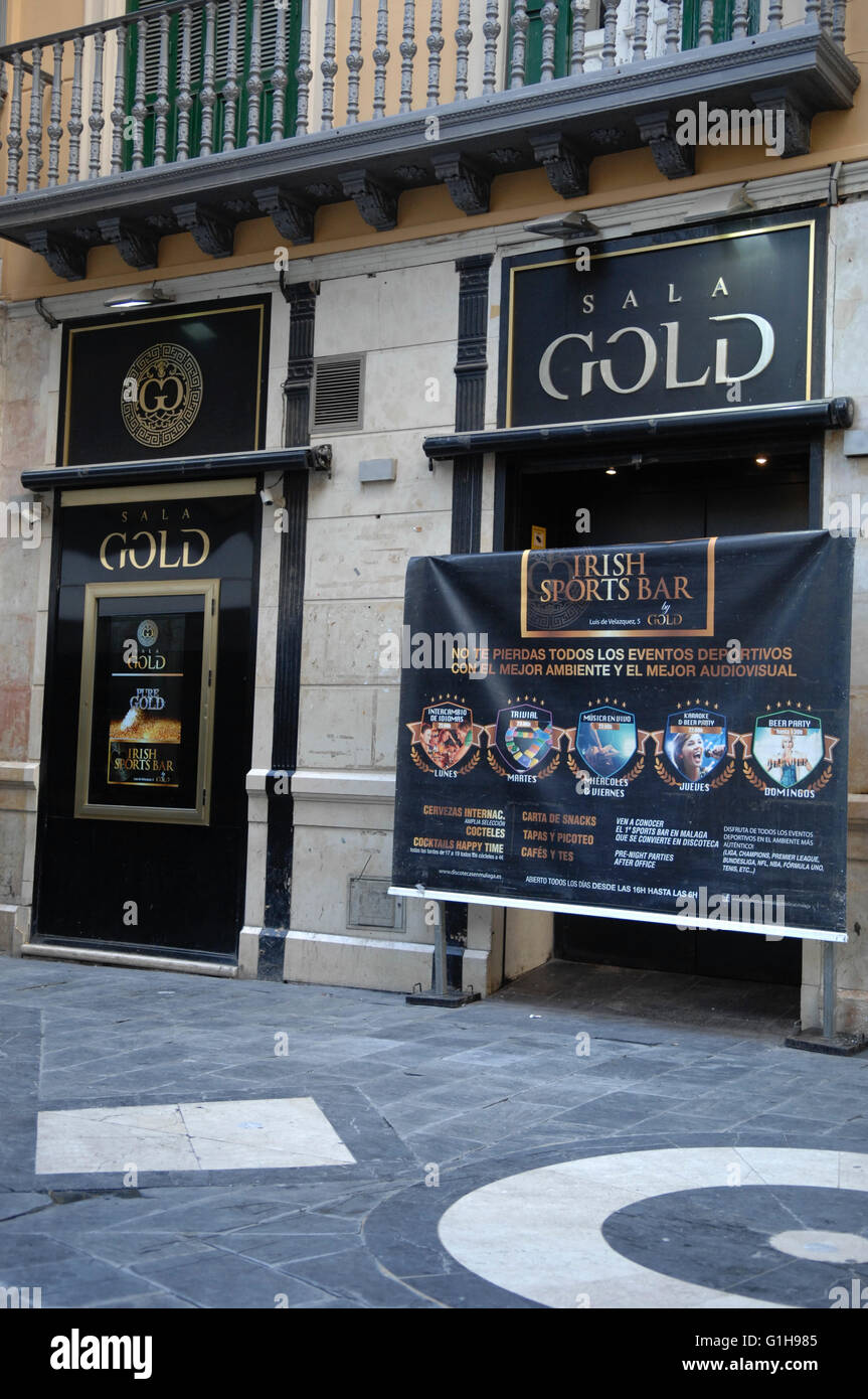 Night club, Sala Gold Malaga Spain Stock Photo