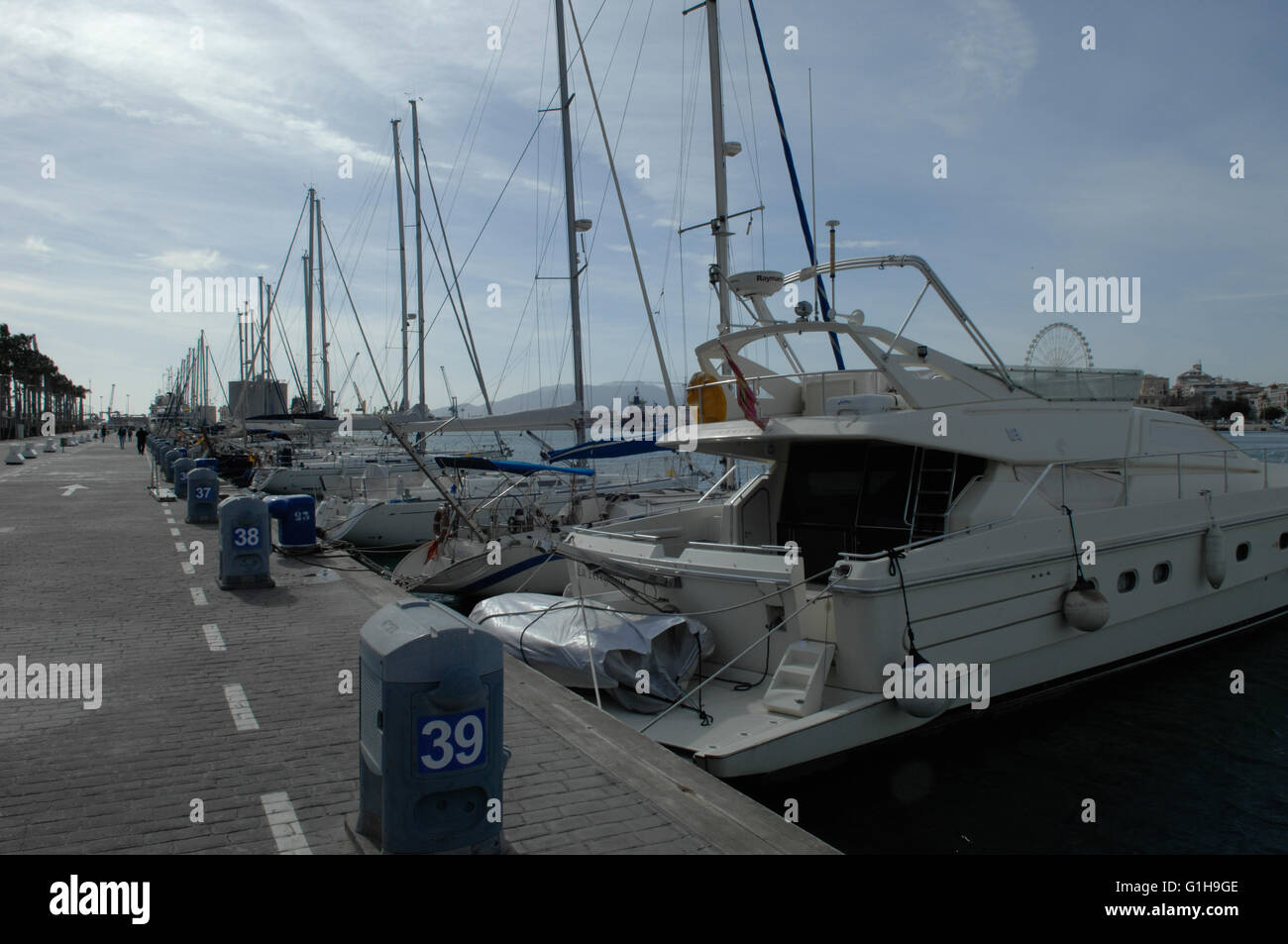 yatch, yachts, habor,harbour,Malaga Stock Photo