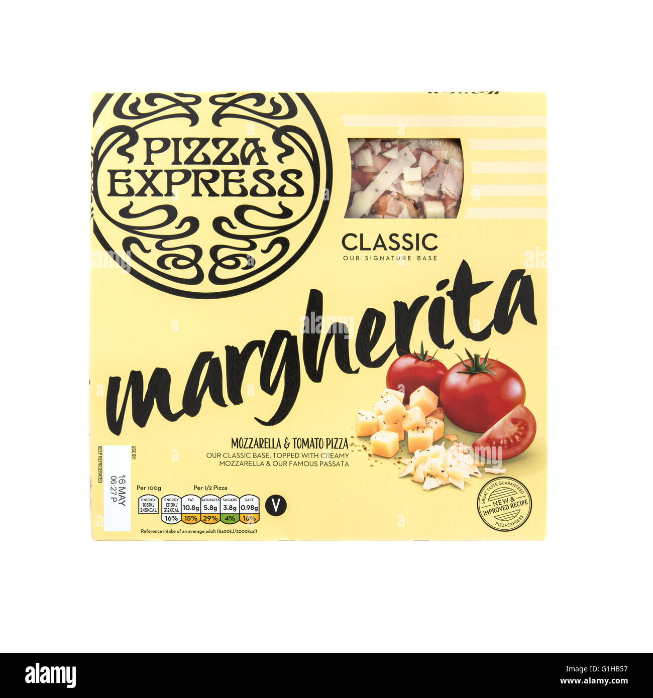 Pizza Express Classic Margherita Pizza Stock Photo
