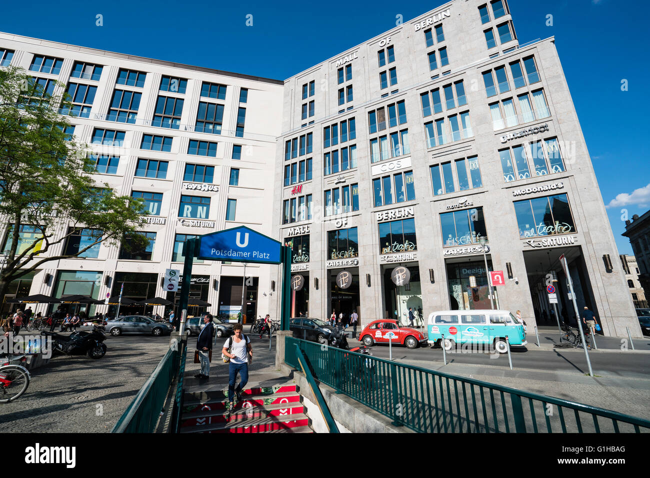View of new Mall of Berlin shopping mall in Potsdamer Platz Berlin