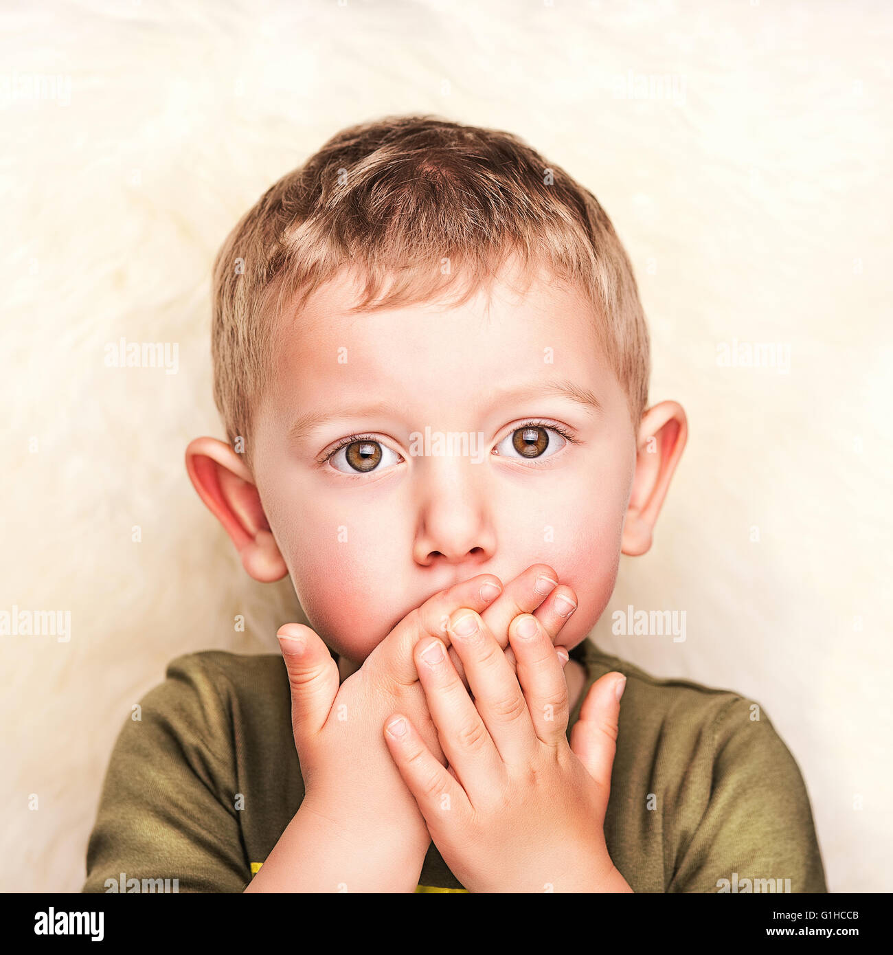 fine portrait of caucasian child Stock Photo