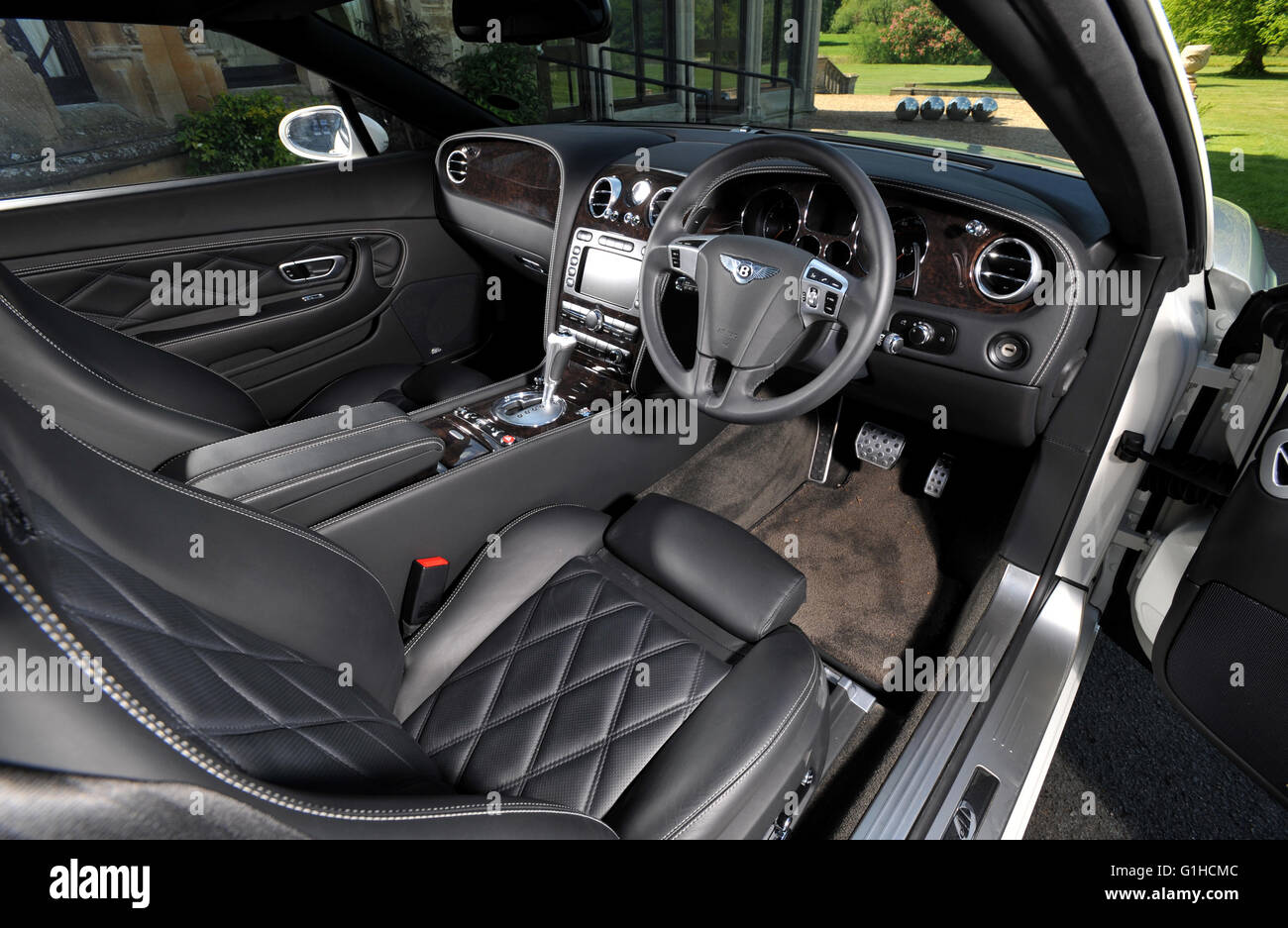 Bentley Continental GT Convertible luxury interior Stock Photo