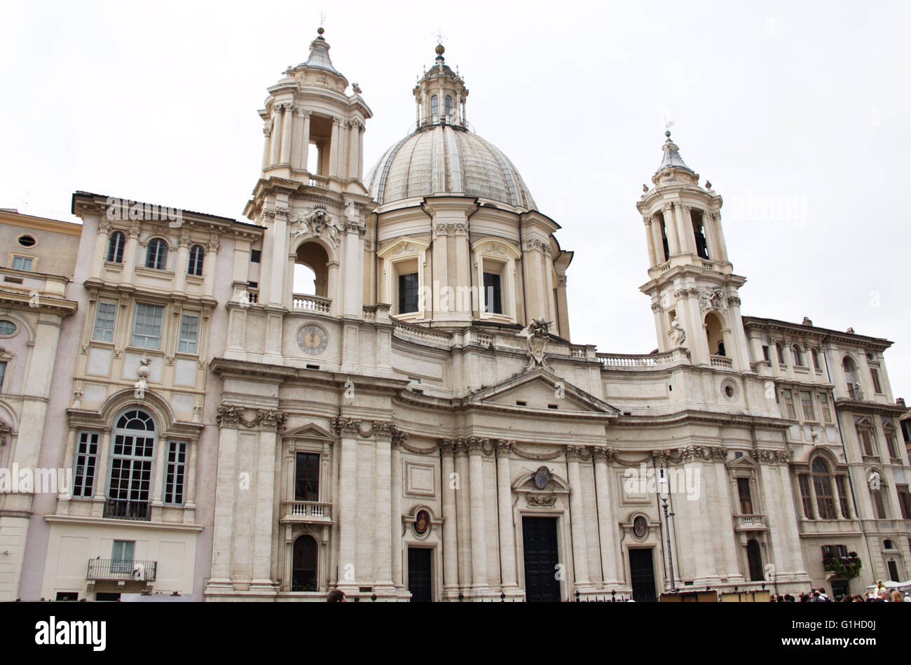 Sant Agnese in Agone, Baroque Church on Piazza Navona, one of the main urban spaces in the historic centre of Rome, Italy Stock Photo