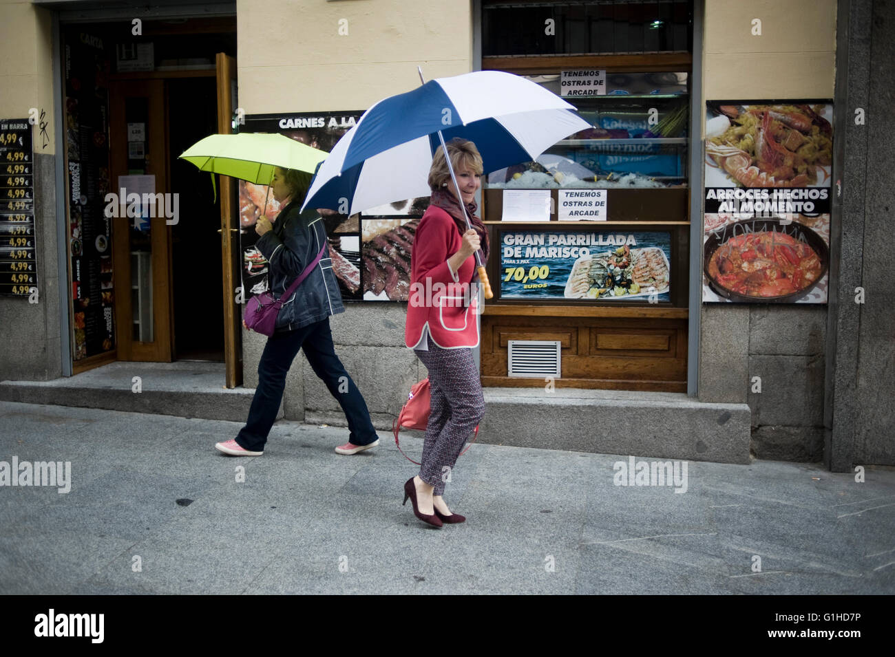 Esperanza Aguirre, Spanish politician from PP (Partido Popular) in Madrid, Spain. Stock Photo