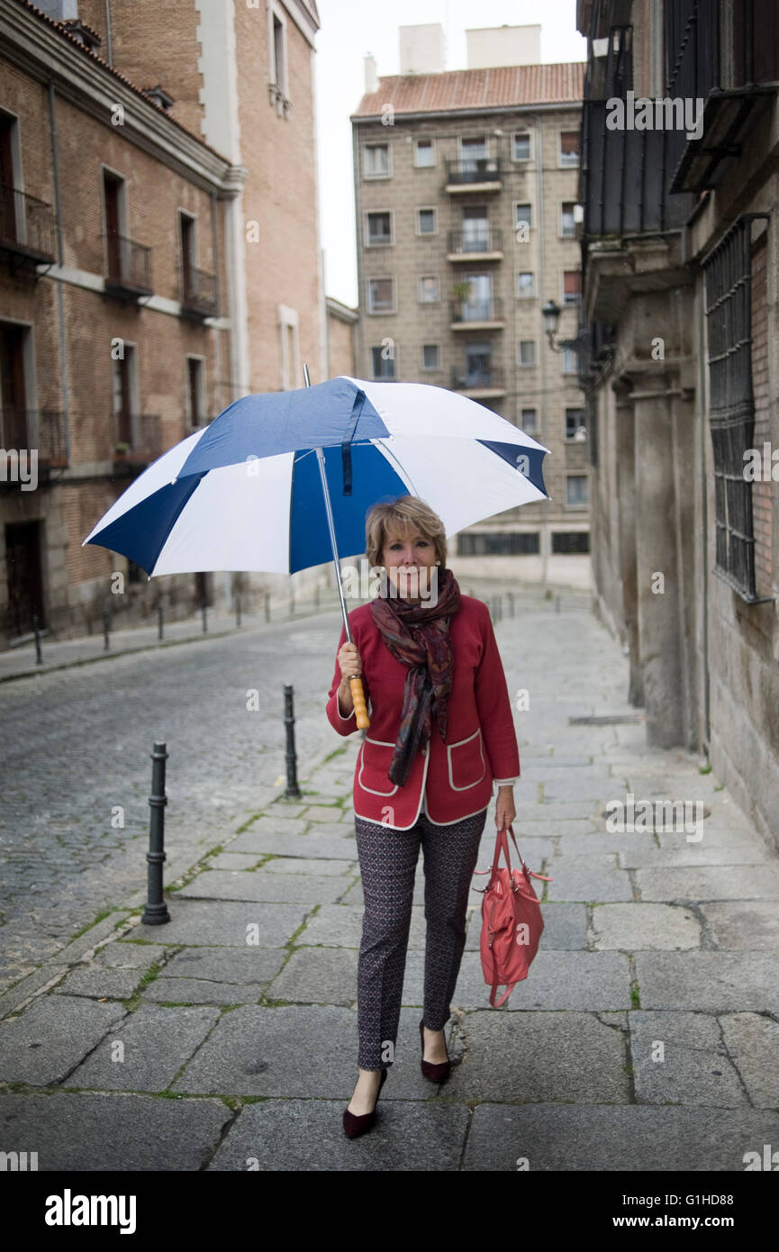Esperanza Aguirre, Spanish politician from PP (Partido Popular) in Madrid, Spain. Stock Photo