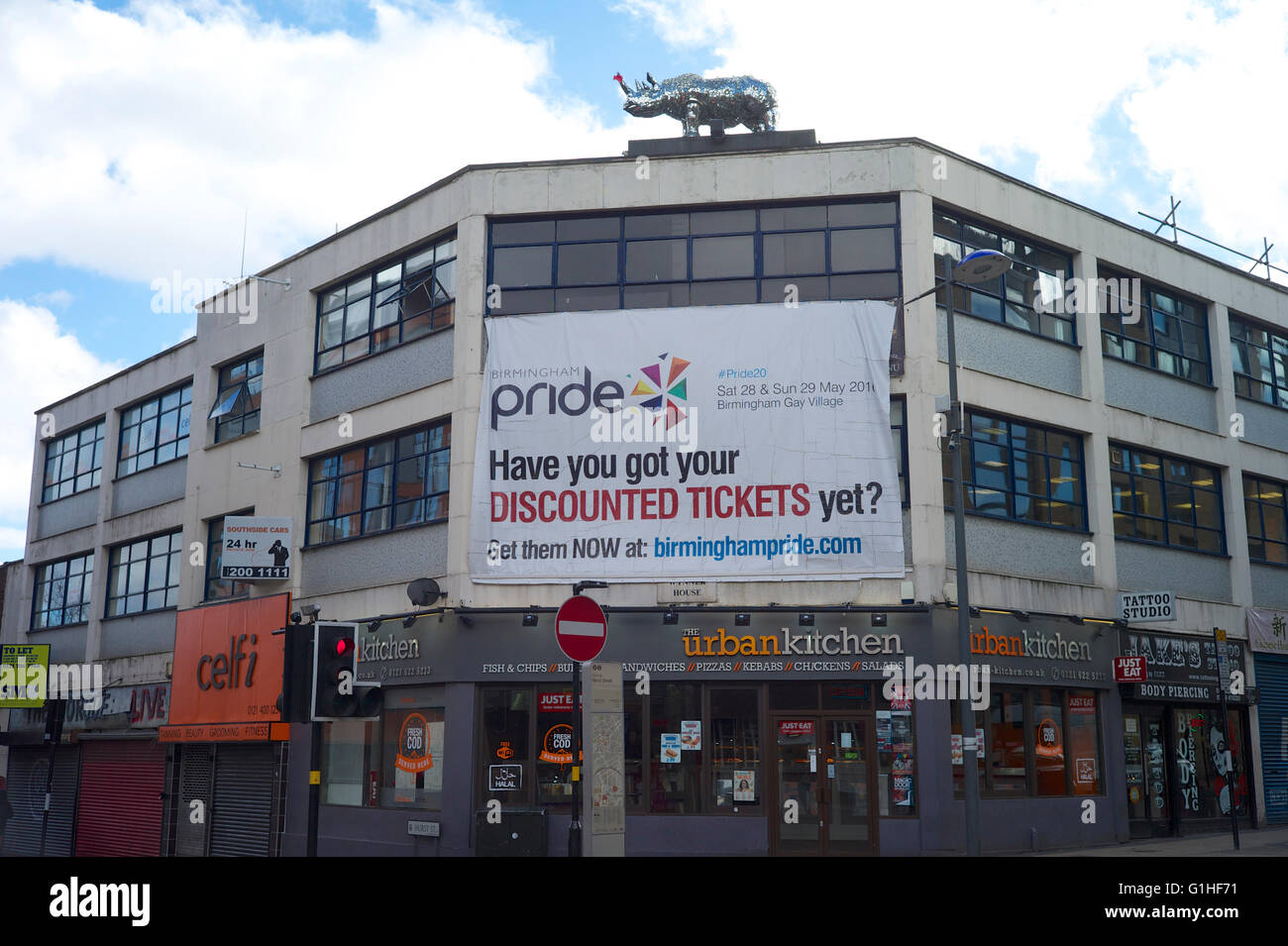 Poster advertising Birmingham gay pride event Stock Photo