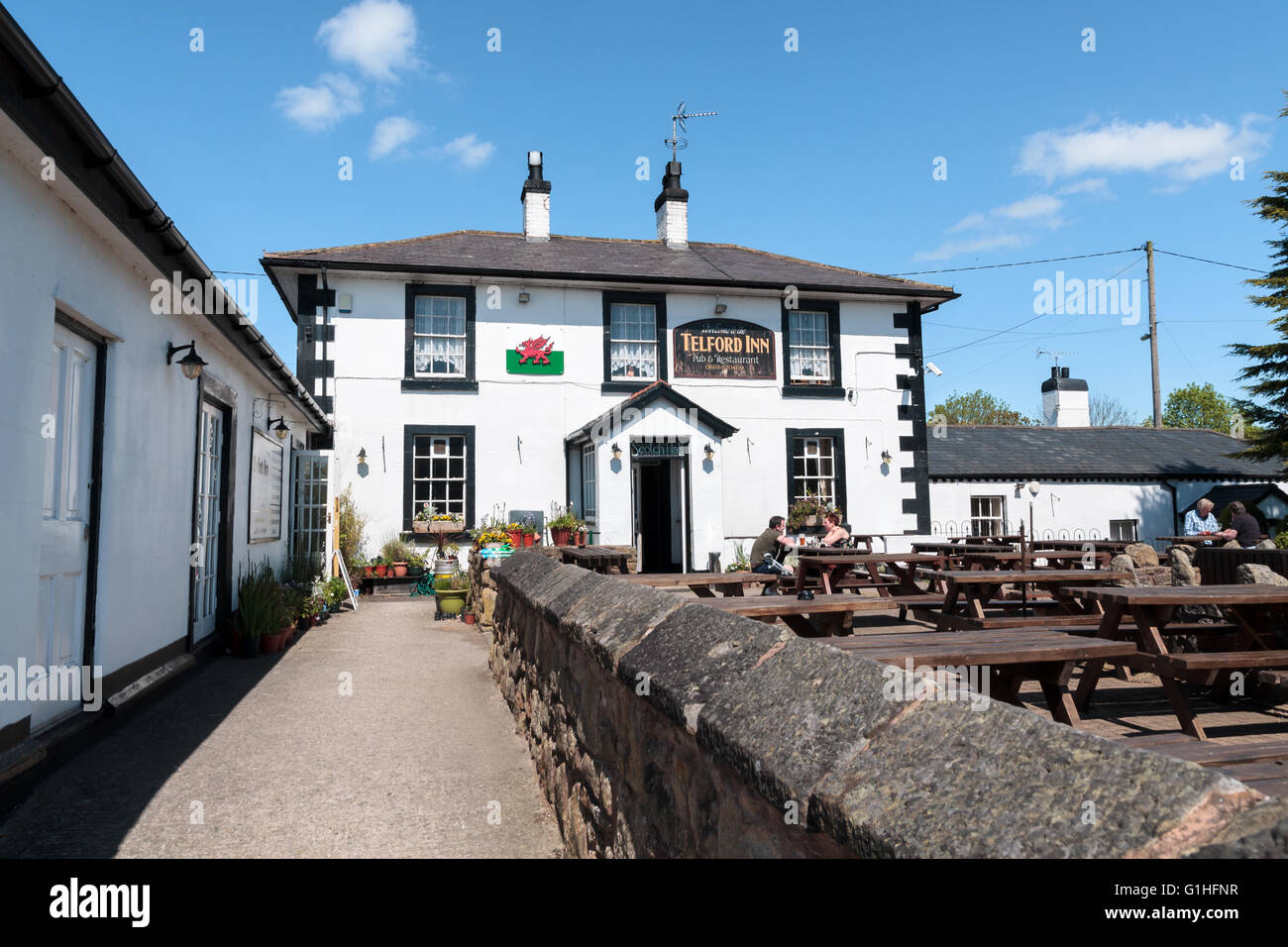 The Telford Inn built in the 18th century as a house for the supervisor of the construction of Pontcysyllte aqueduct Stock Photo