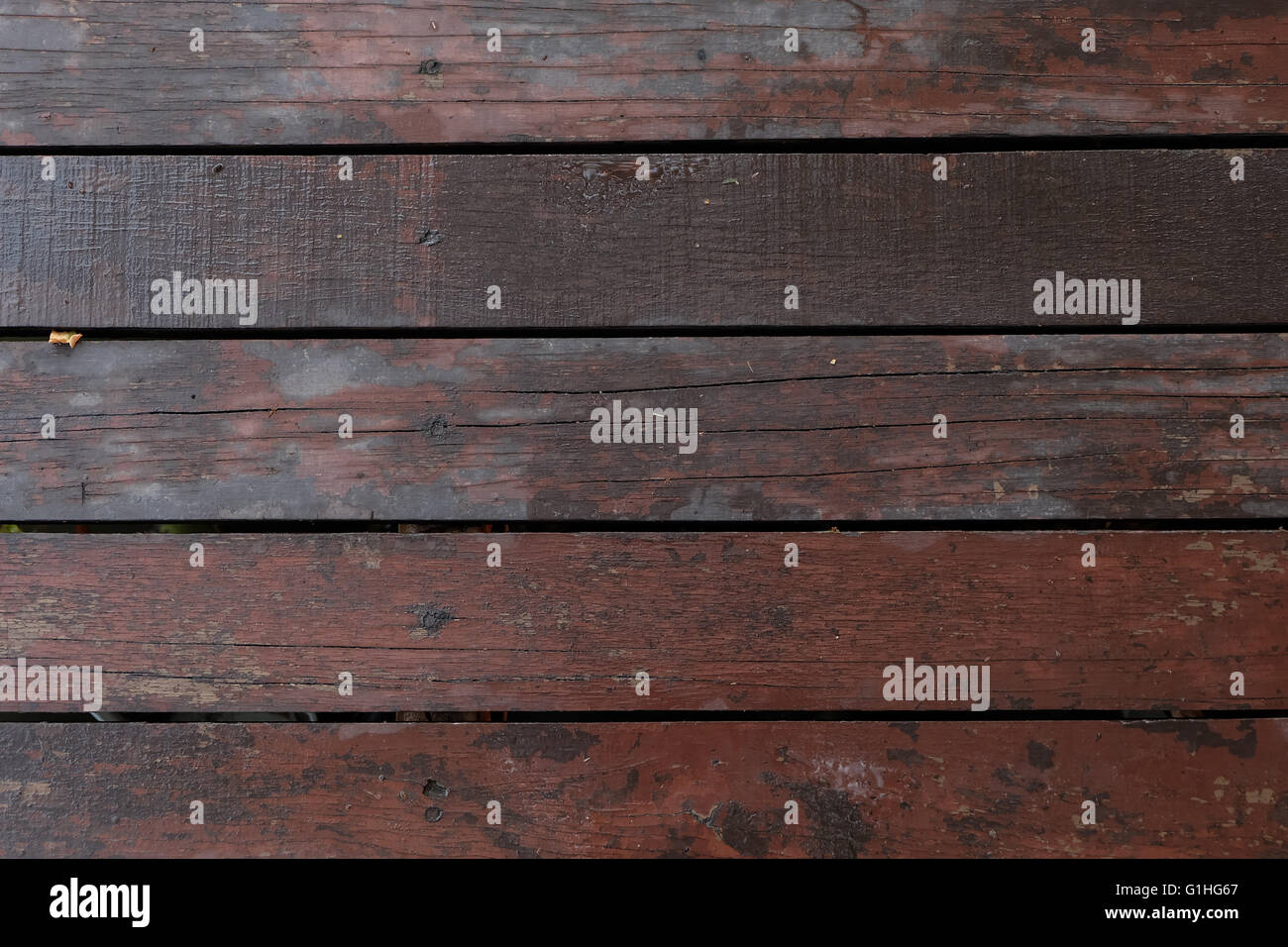 wooden bridge floor texture. a beautiful brown wooden bridge floor. wooden background. texture. pattern. Stock Photo