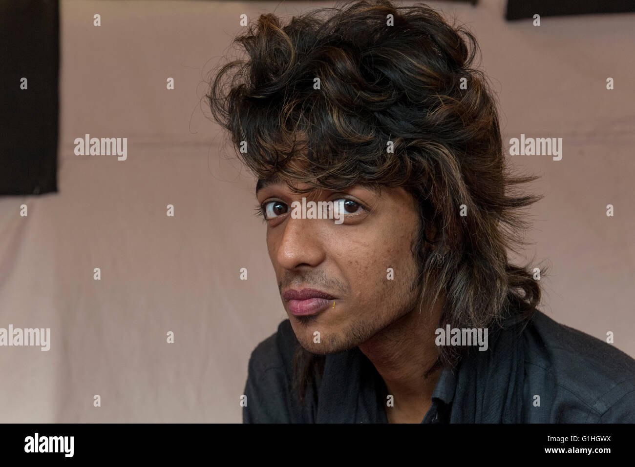 Young Man With Trendy Haircut, Hyderabad Stock Photo Alamy