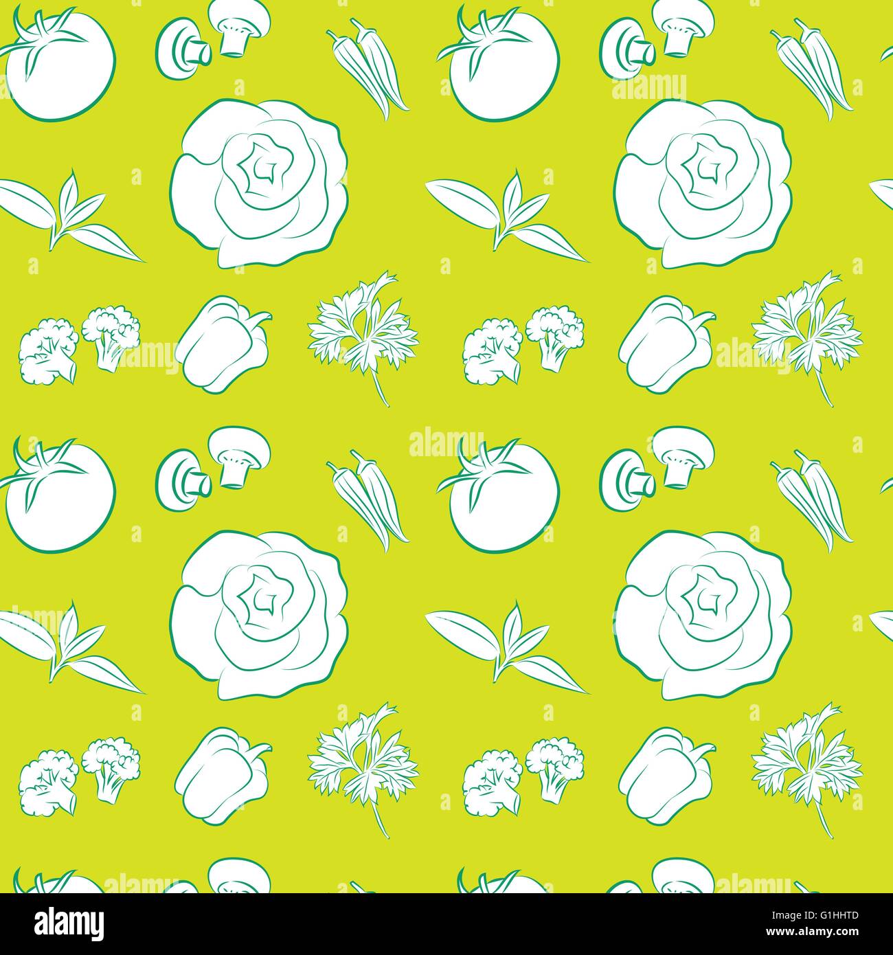 vector pattern of seamless background with vegetables Stock Vector ...