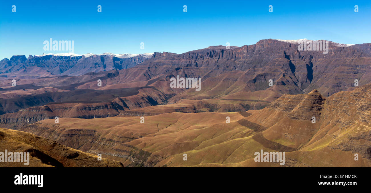 View from the top, Drakensberg Mountains, KwaZulu Natal, South Africa Stock Photo