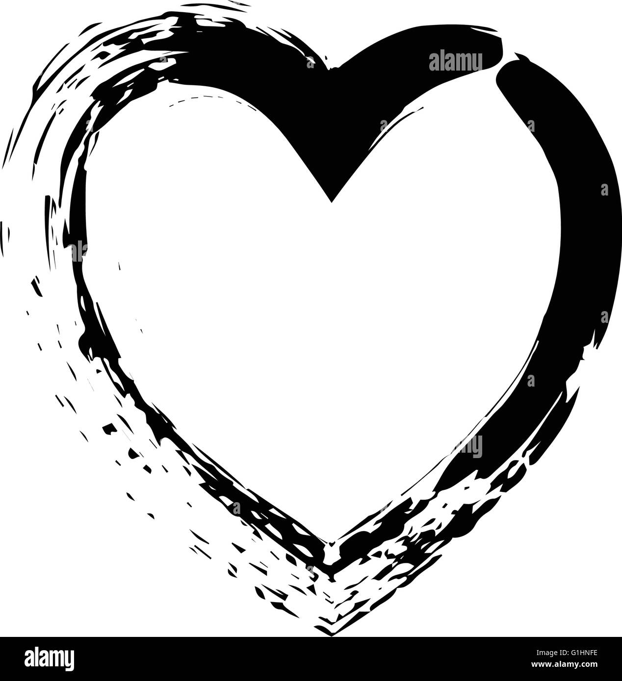 heart shape symbol love vector black Stock Vector Image & Art - Alamy