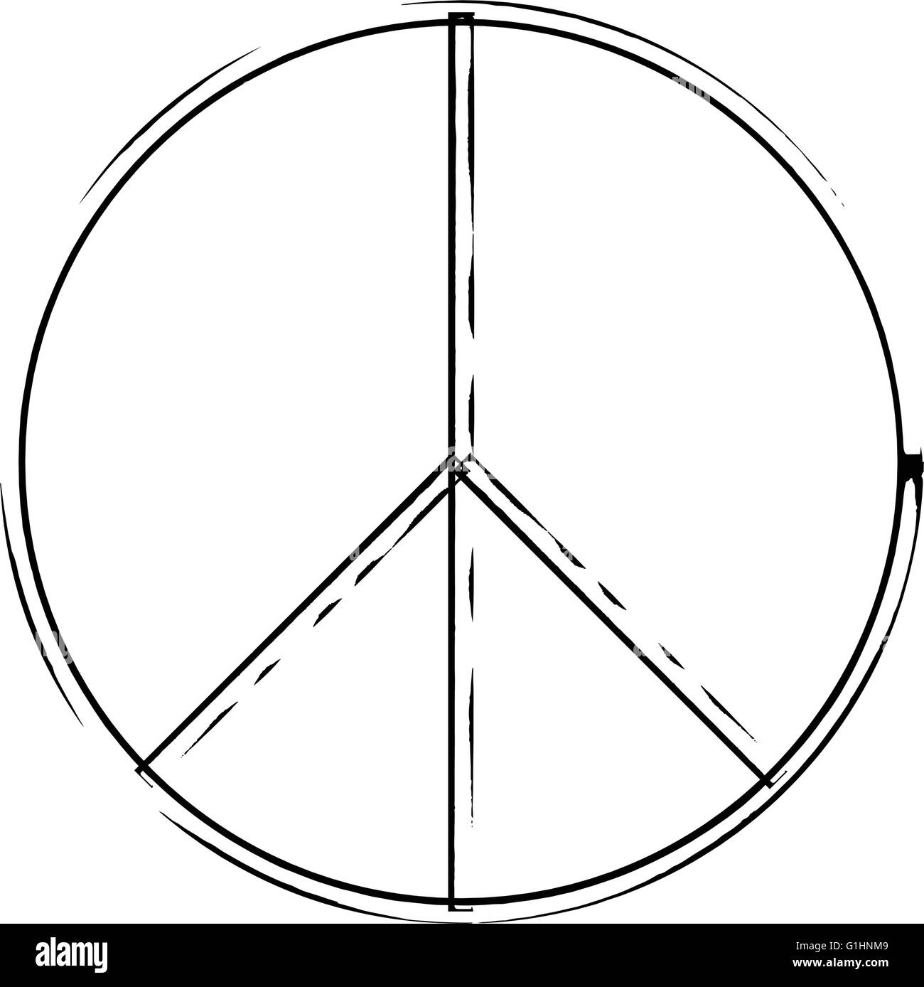 peace symbol icon vector friendship pacifism Stock Vector Image & Art ...