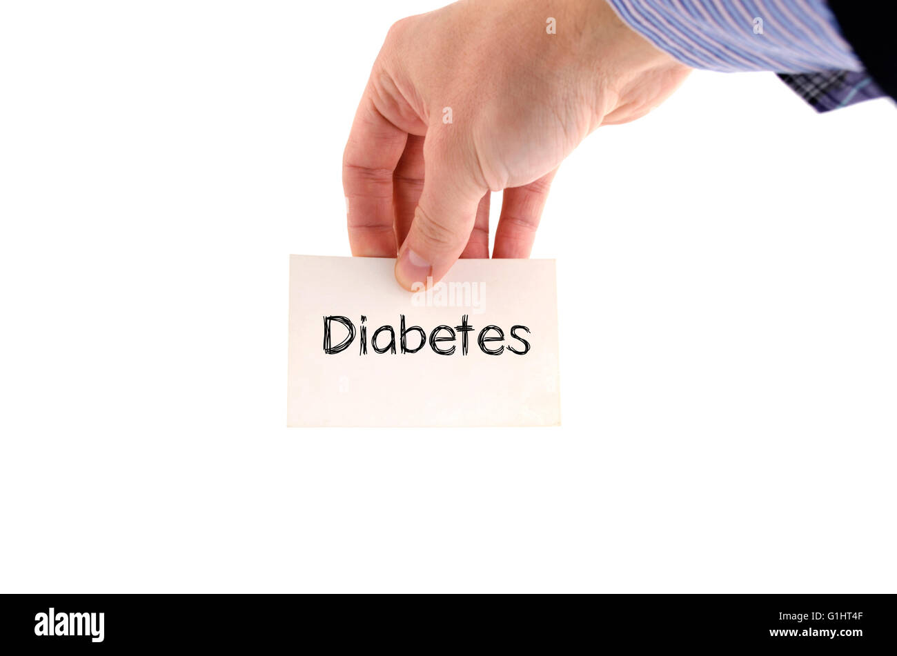 Diabetes text concept isolated over white background Stock Photo