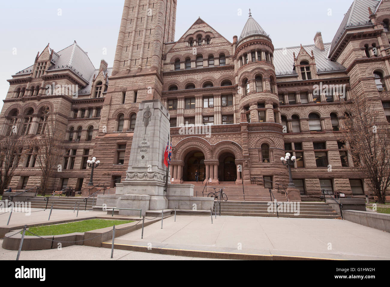 TORONTO - APRIL 28, 2016: Toronto's Old City Hall was home to its city council from 1899 to 1966 and remains one of the city's m Stock Photo