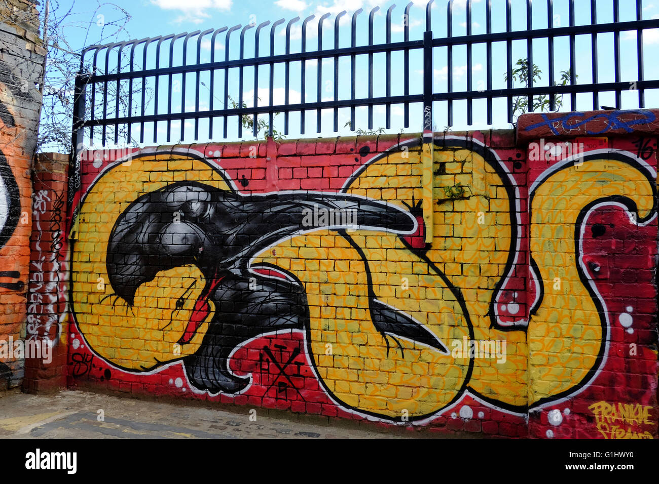 Graffiti wall art in East London Stock Photo Alamy