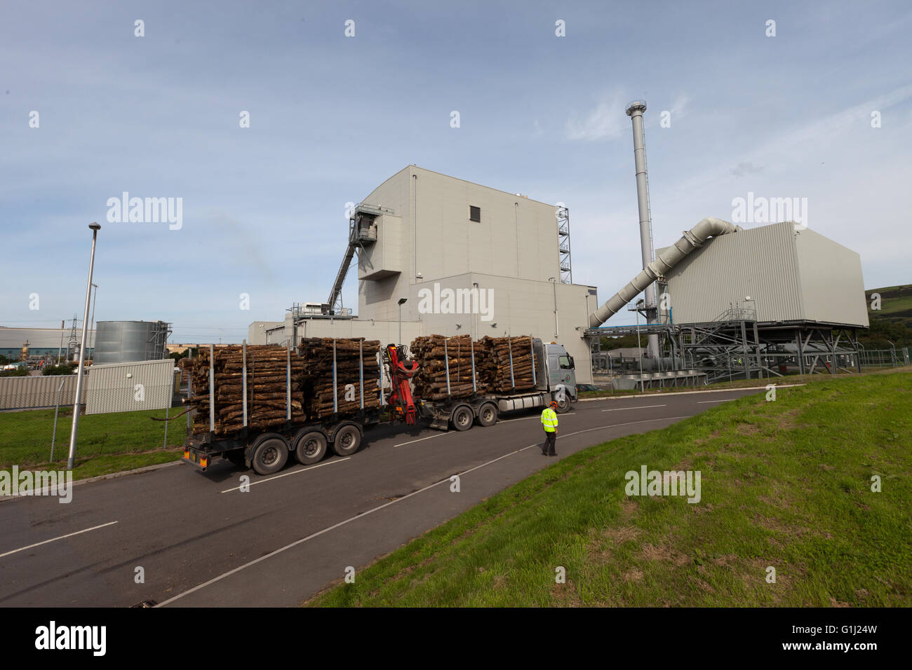 The Western Wood Energy Plant at Port Talbot, Wales. Stock Photo