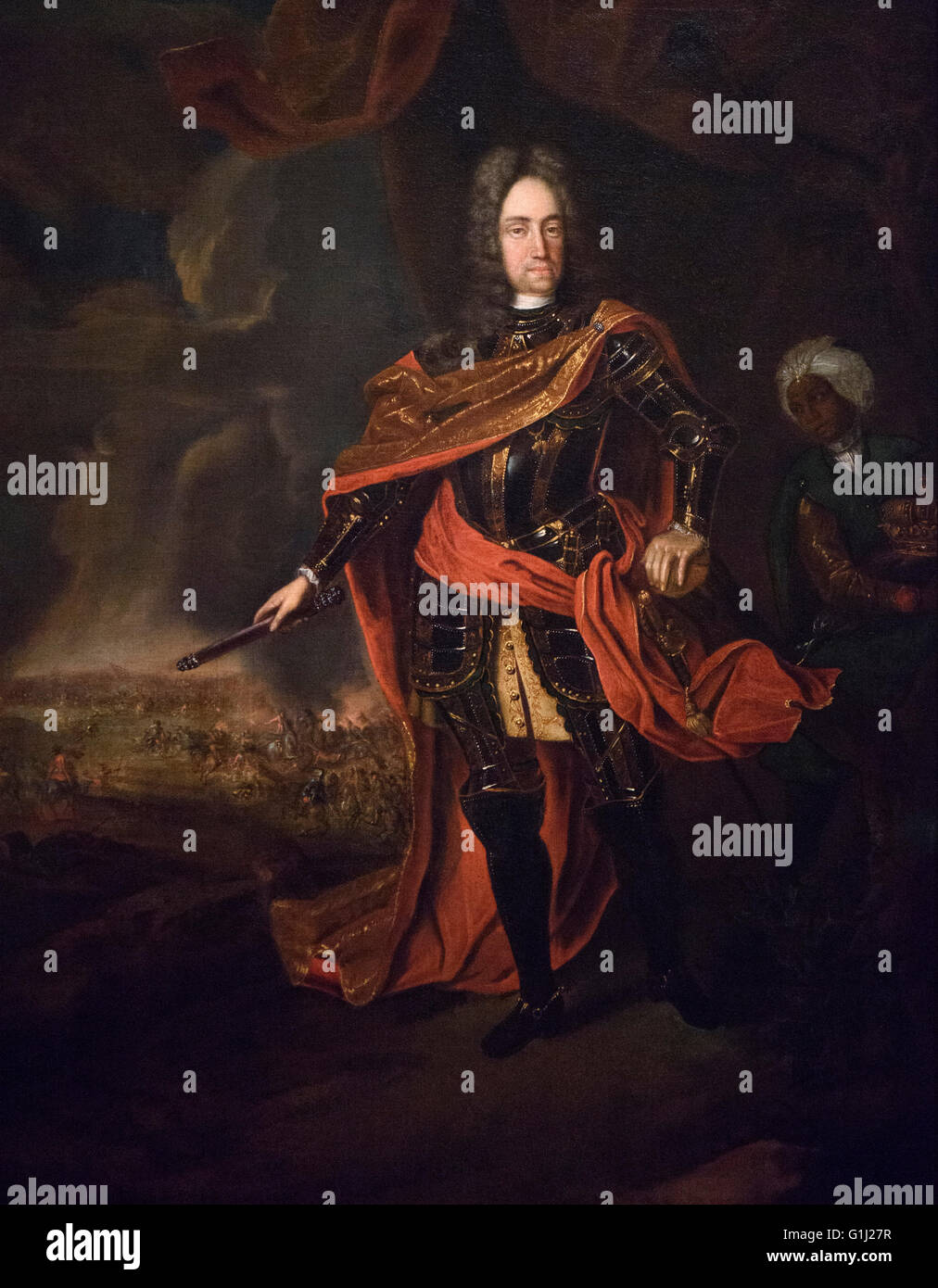 Johann Gottfried Auerbach (1697–1753), Archduke Charles of Austria - the future Emperor Charles VI, (1685-1740) Stock Photo